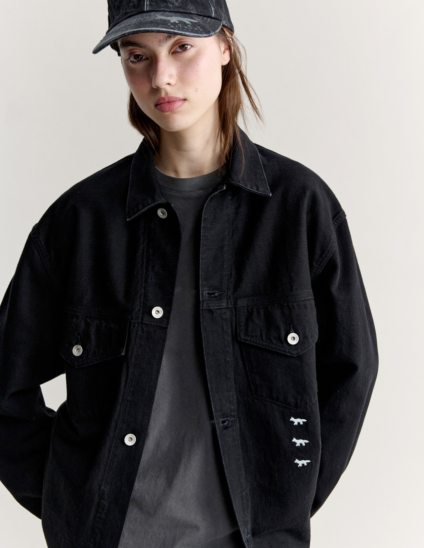 MAISON KITSUNE X KURO DENIM SHIRT - 8