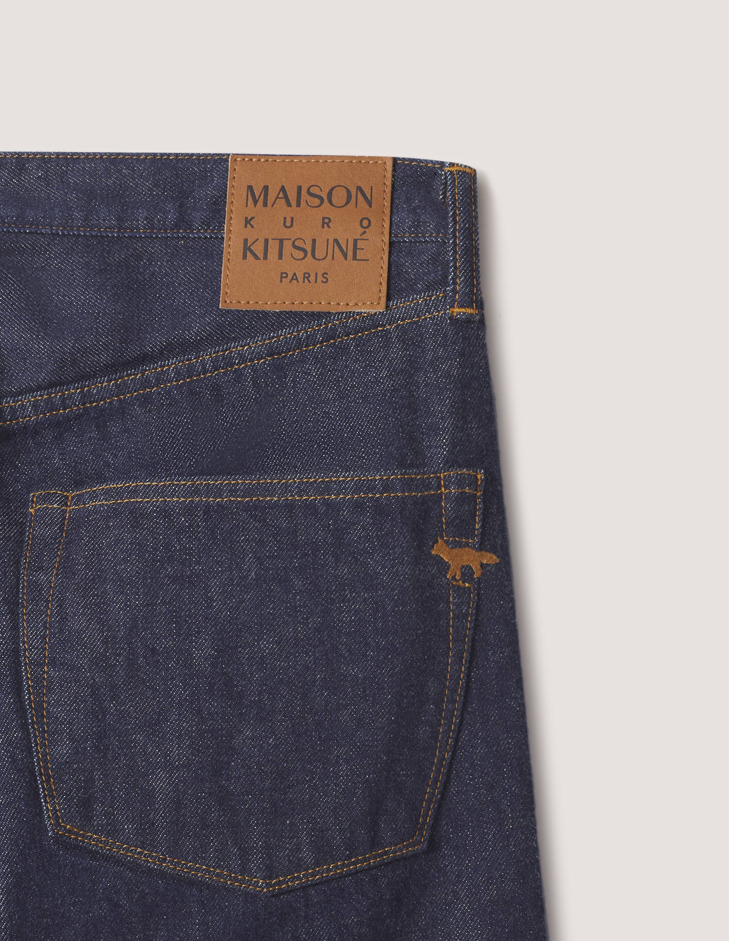 MAISON KITSUNE X KURO SELVEDGE DENIM PANTS - 3