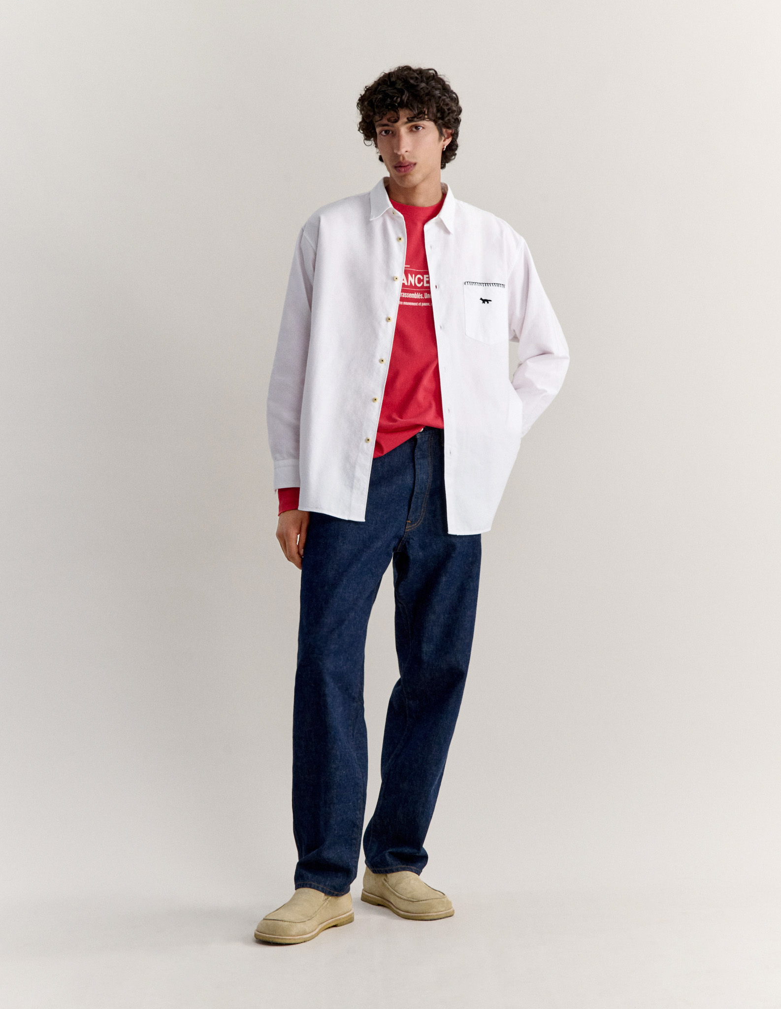 MAISON KITSUNE X KURO OXFORD SHIRT - 2