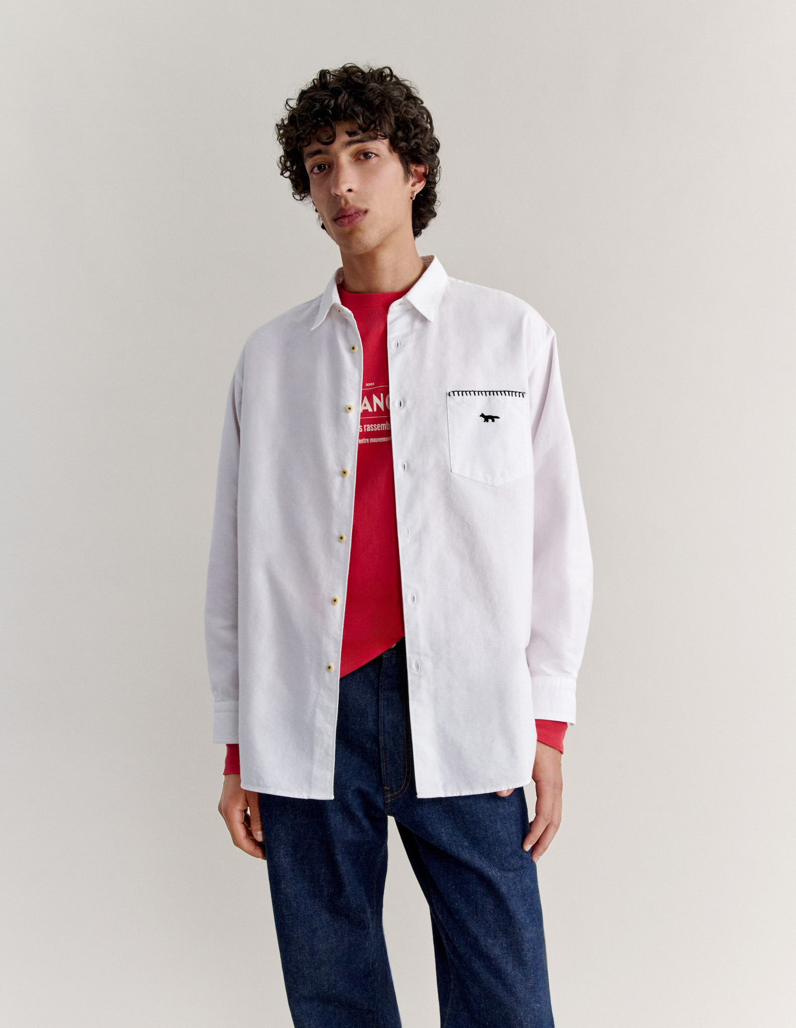 MAISON KITSUNE X KURO OXFORD SHIRT - 4