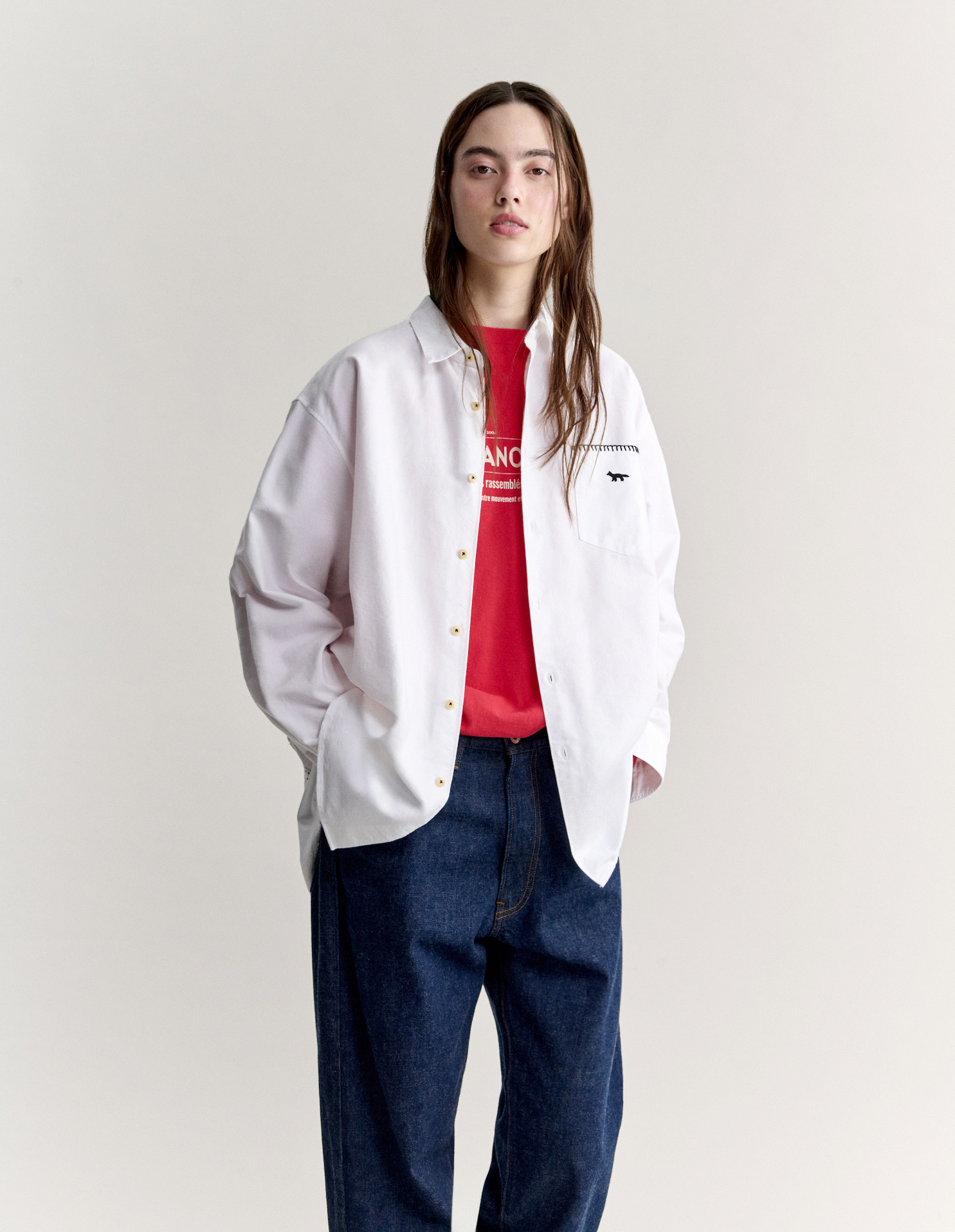 MAISON KITSUNE X KURO OXFORD SHIRT - 5