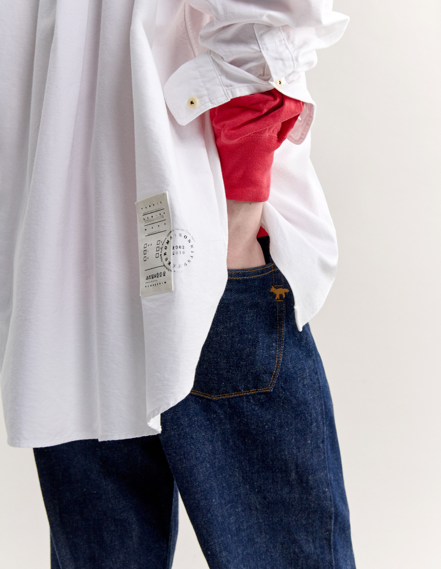 MAISON KITSUNE X KURO OXFORD SHIRT - 6
