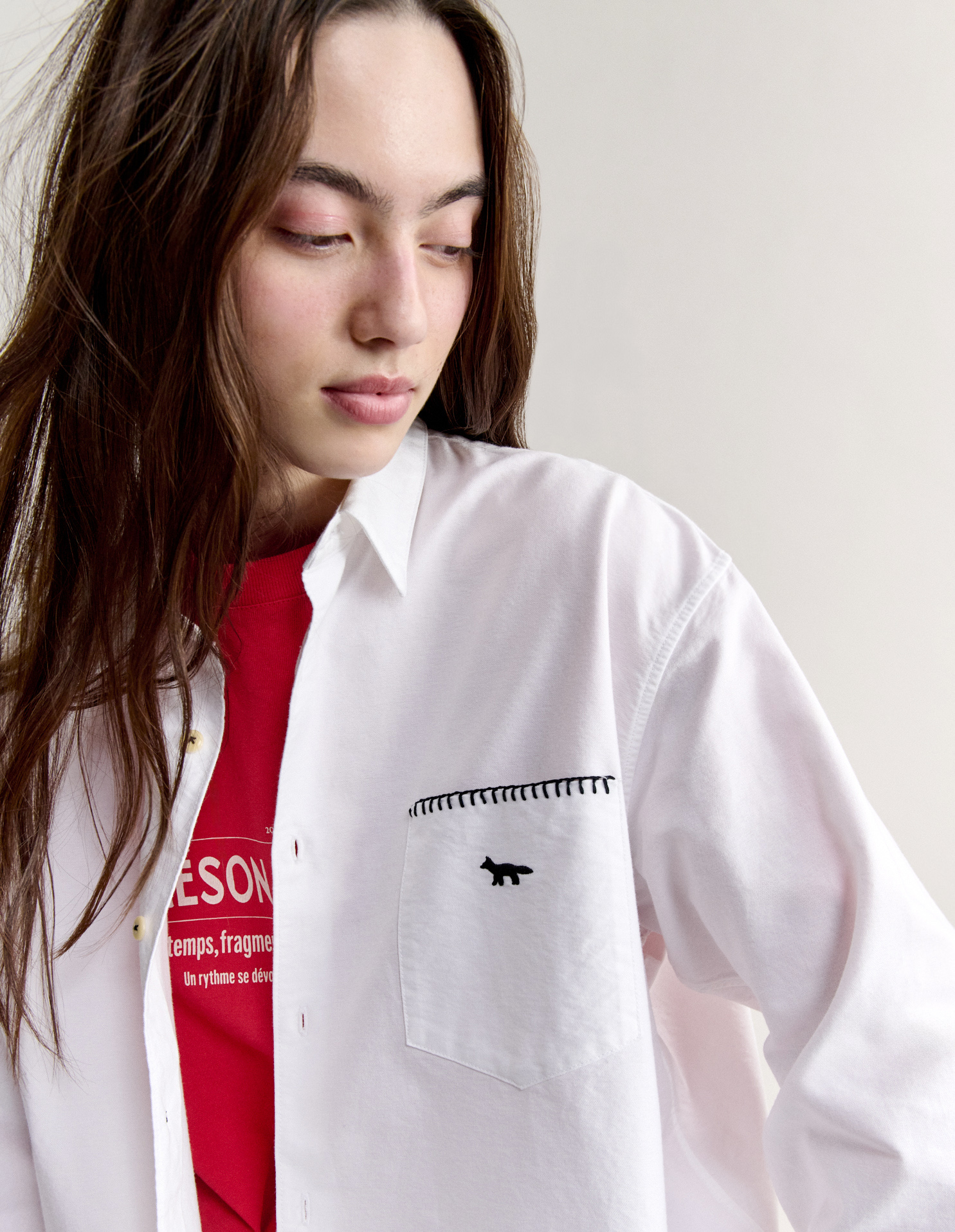MAISON KITSUNE X KURO OXFORD SHIRT - 7