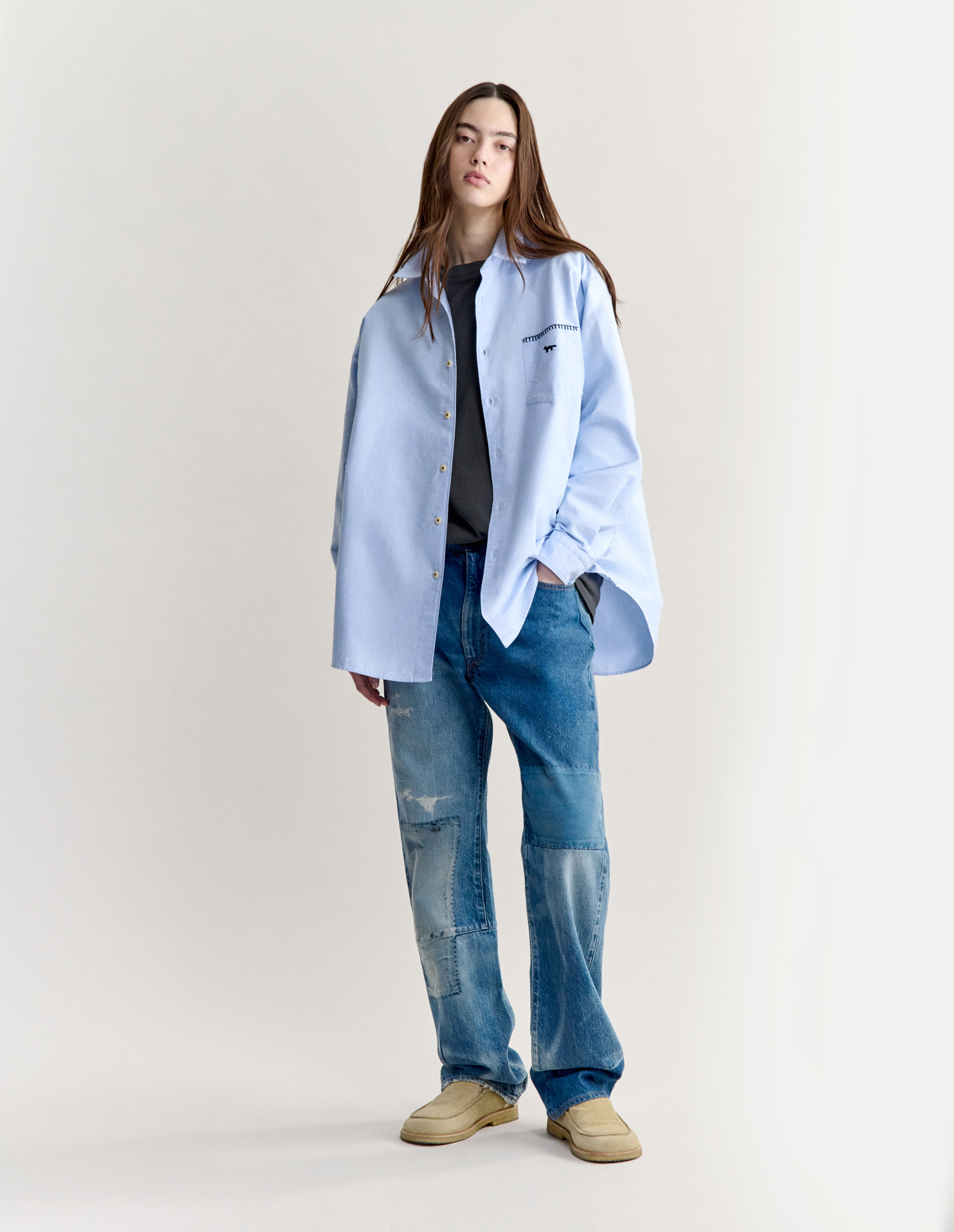 MAISON KITSUNE X KURO OXFORD SHIRT - 7