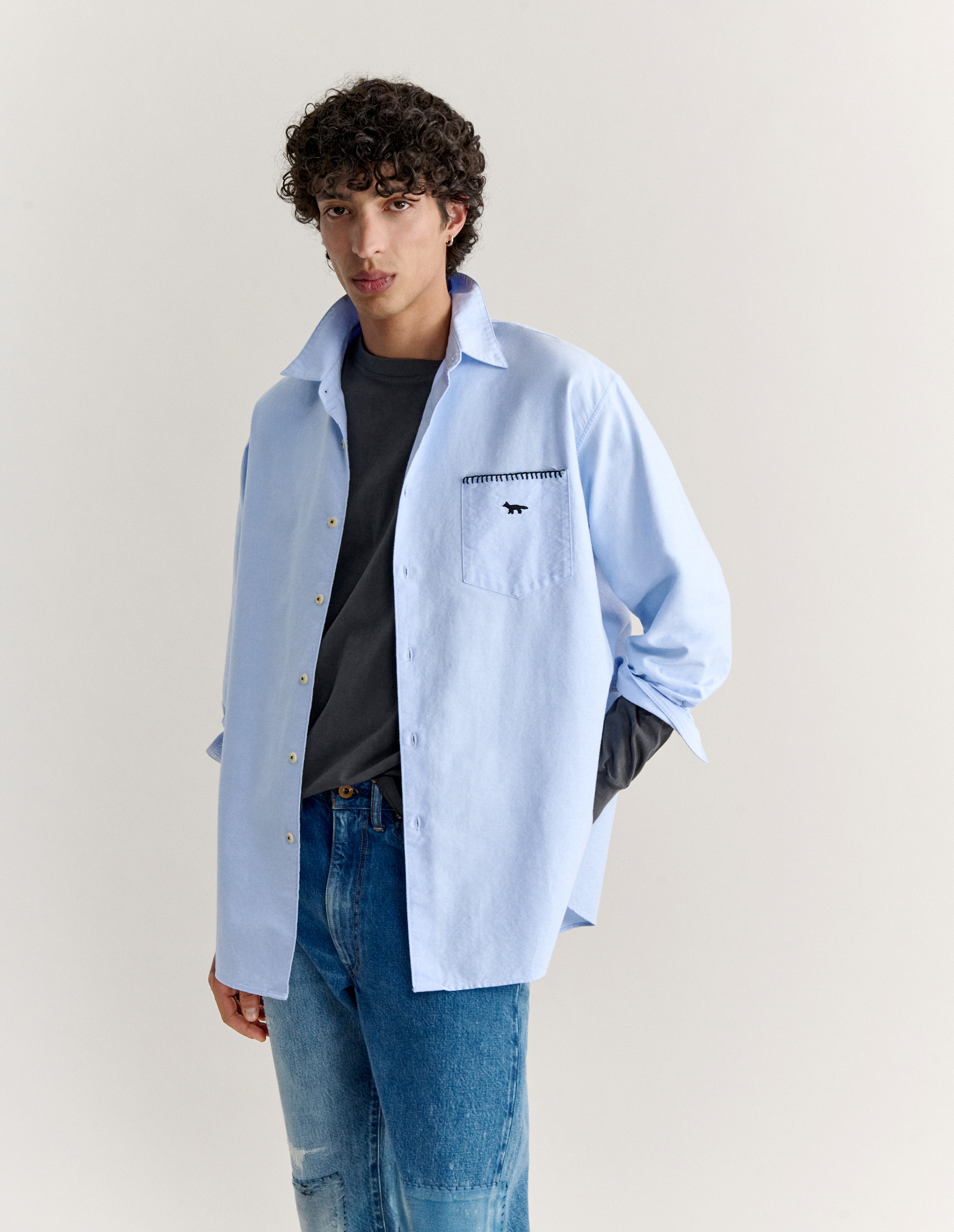 MAISON KITSUNE X KURO OXFORD SHIRT - 4