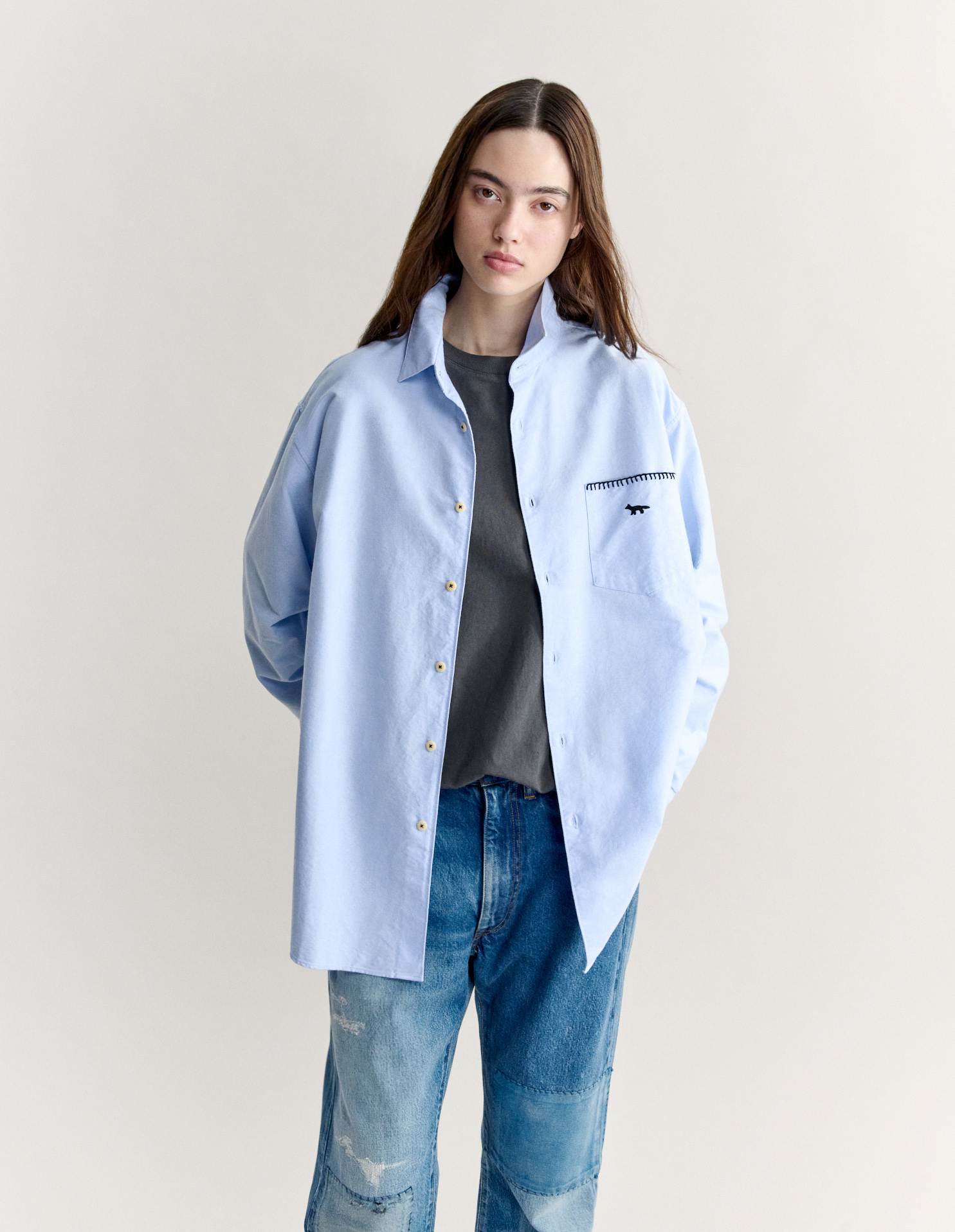 MAISON KITSUNE X KURO OXFORD SHIRT - 5
