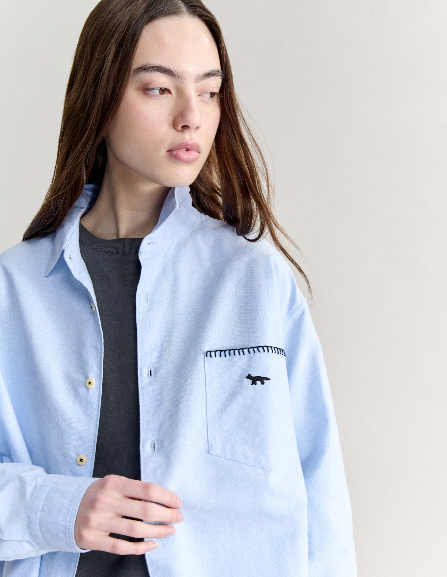 MAISON KITSUNE X KURO OXFORD SHIRT - 11