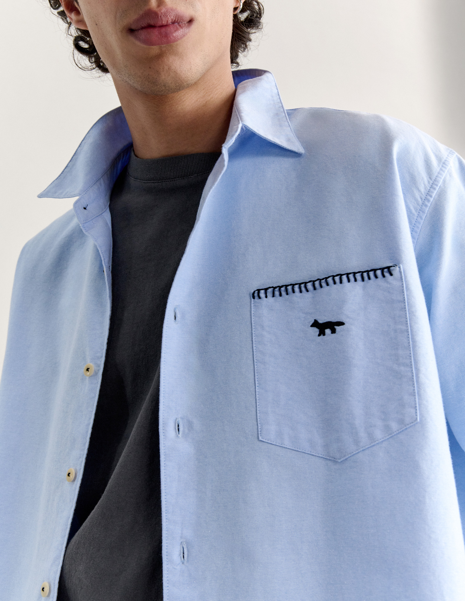 MAISON KITSUNE X KURO OXFORD SHIRT - 10
