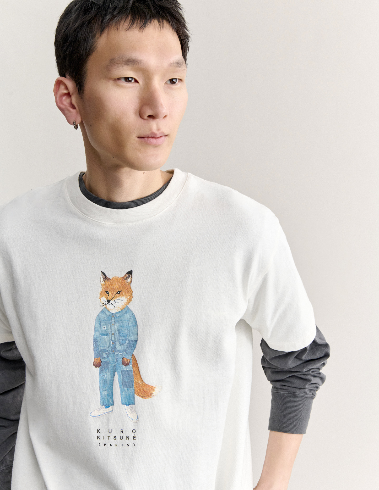 MAISON KITSUNE X KURO THE CRAFTED FOX TEE - 8