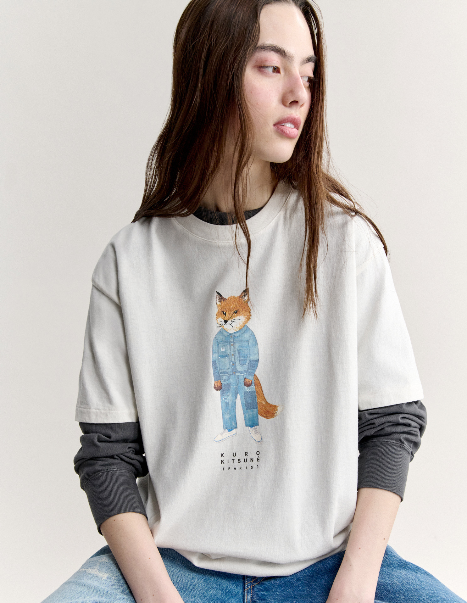 MAISON KITSUNE X KURO THE CRAFTED FOX TEE - 9