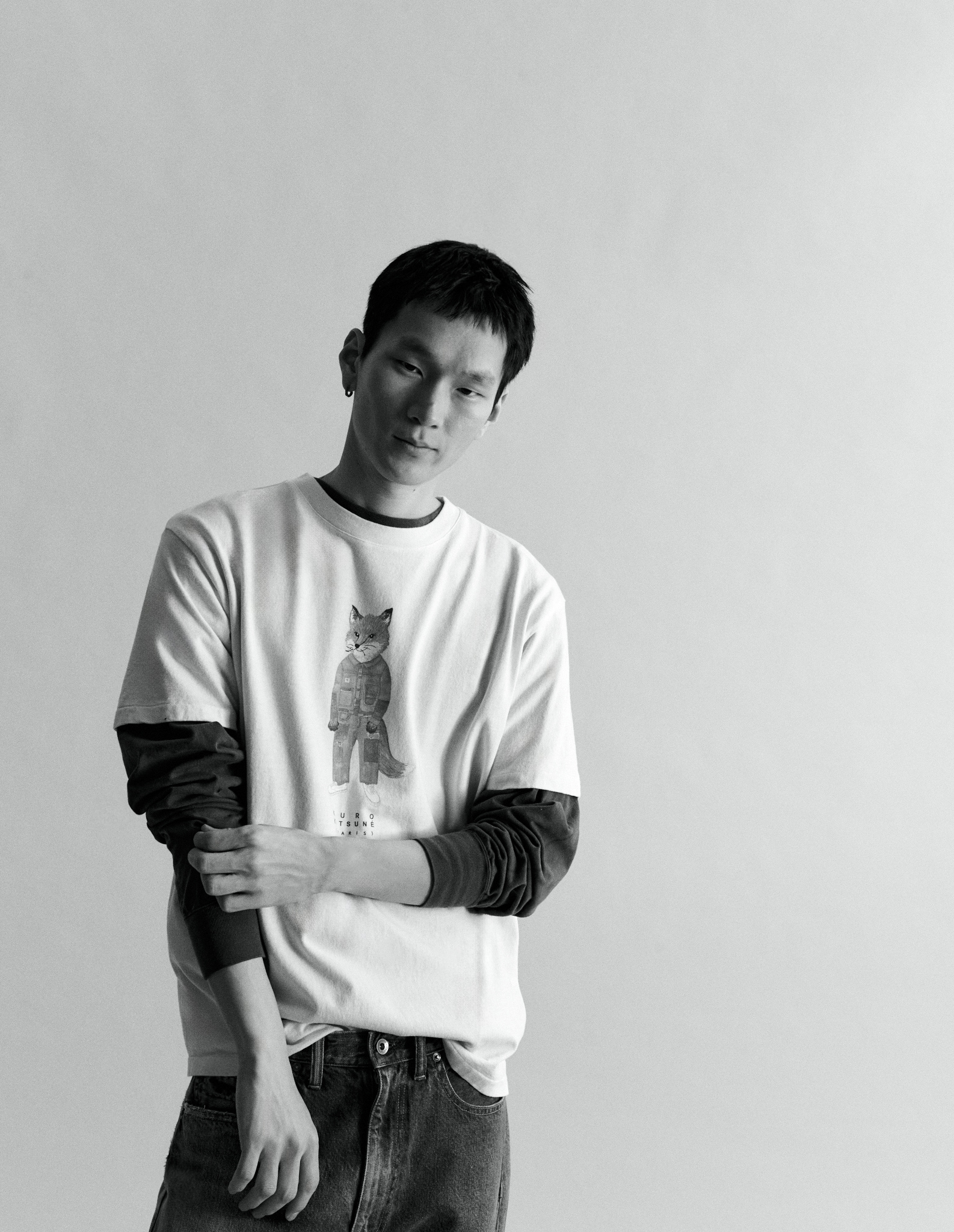 MAISON KITSUNE X KURO THE CRAFTED FOX TEE - 10