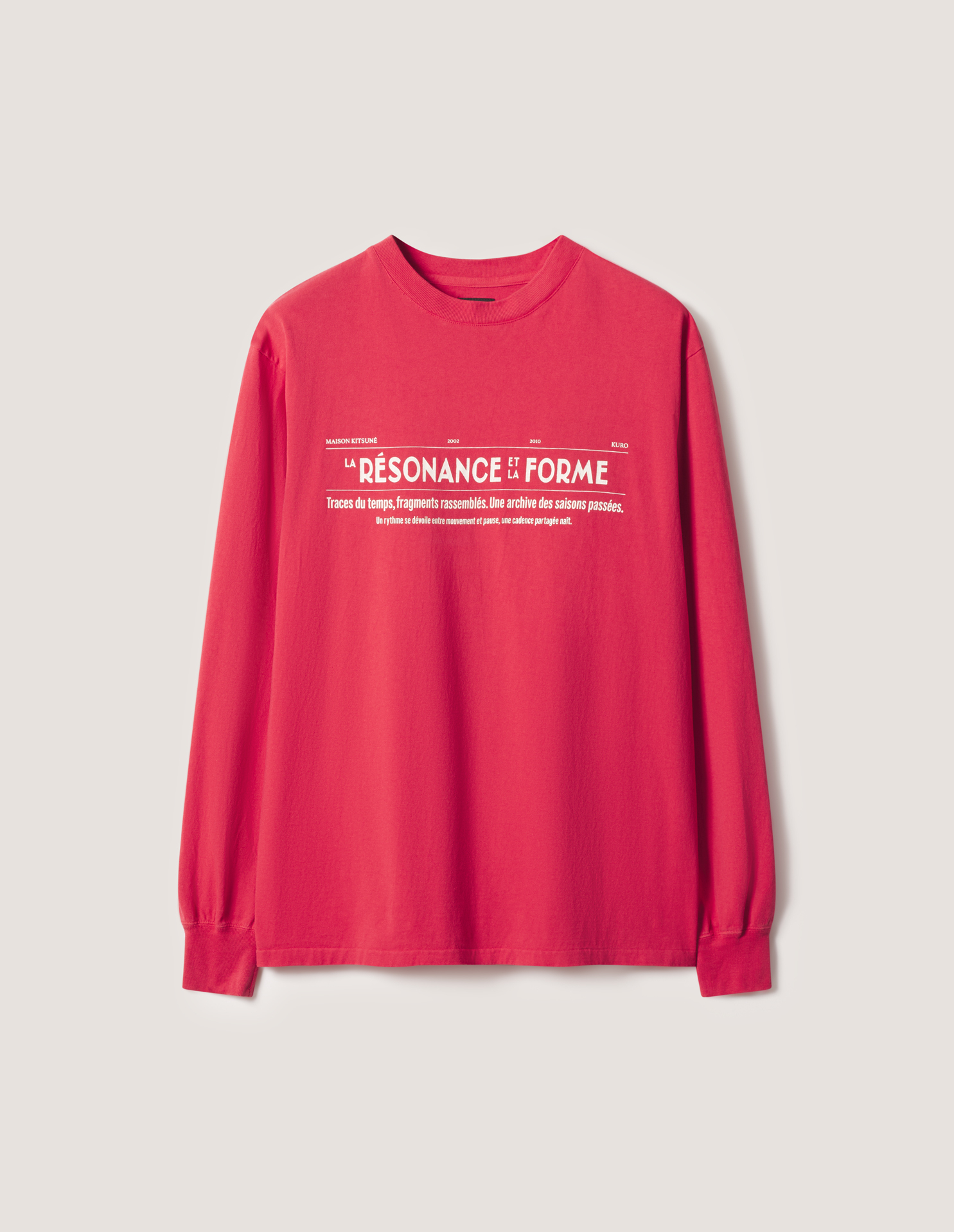 MK × KURO フェード レッド ロングスリーブ Tシャツ - 8