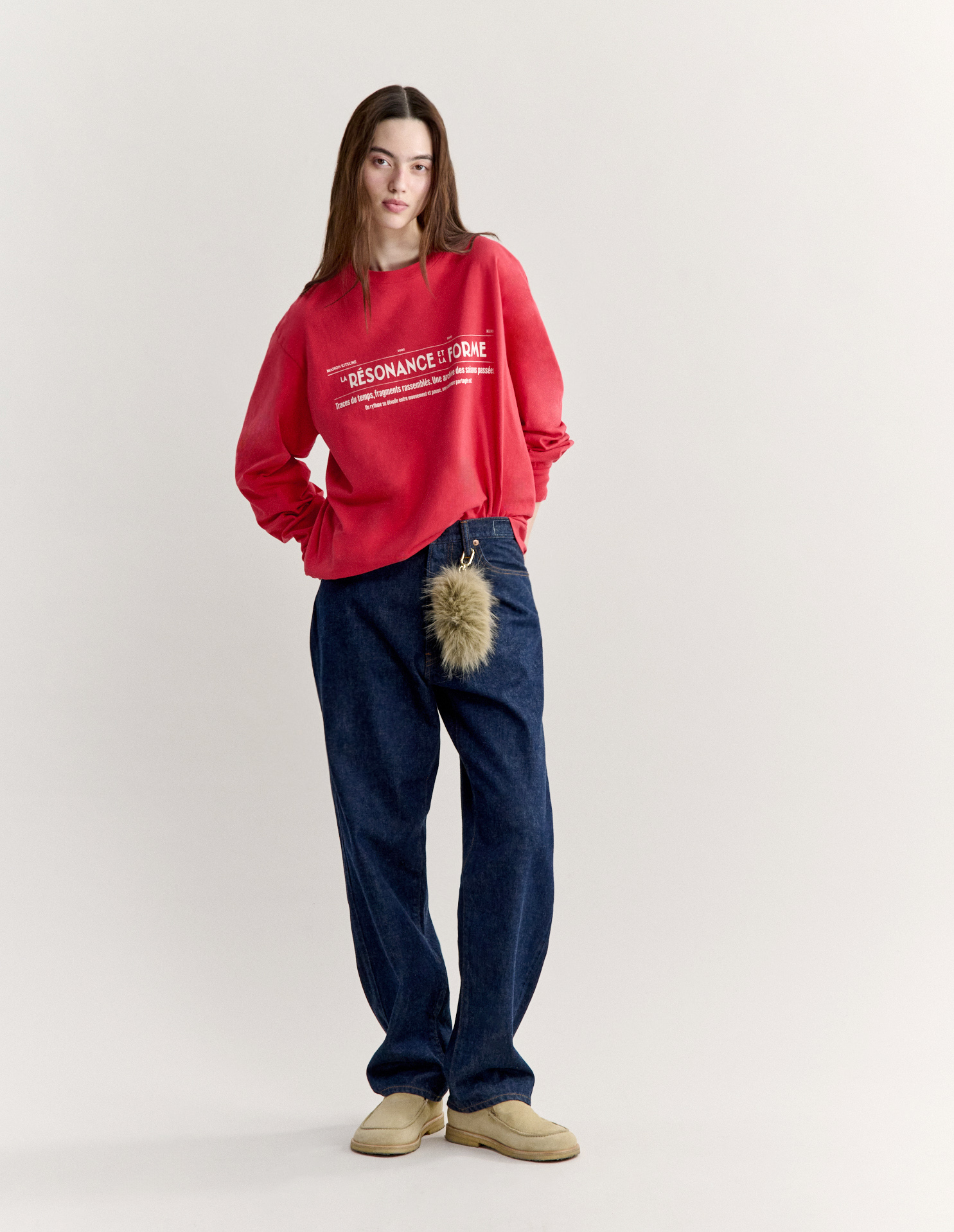MK × KURO フェード レッド ロングスリーブ Tシャツ - 2