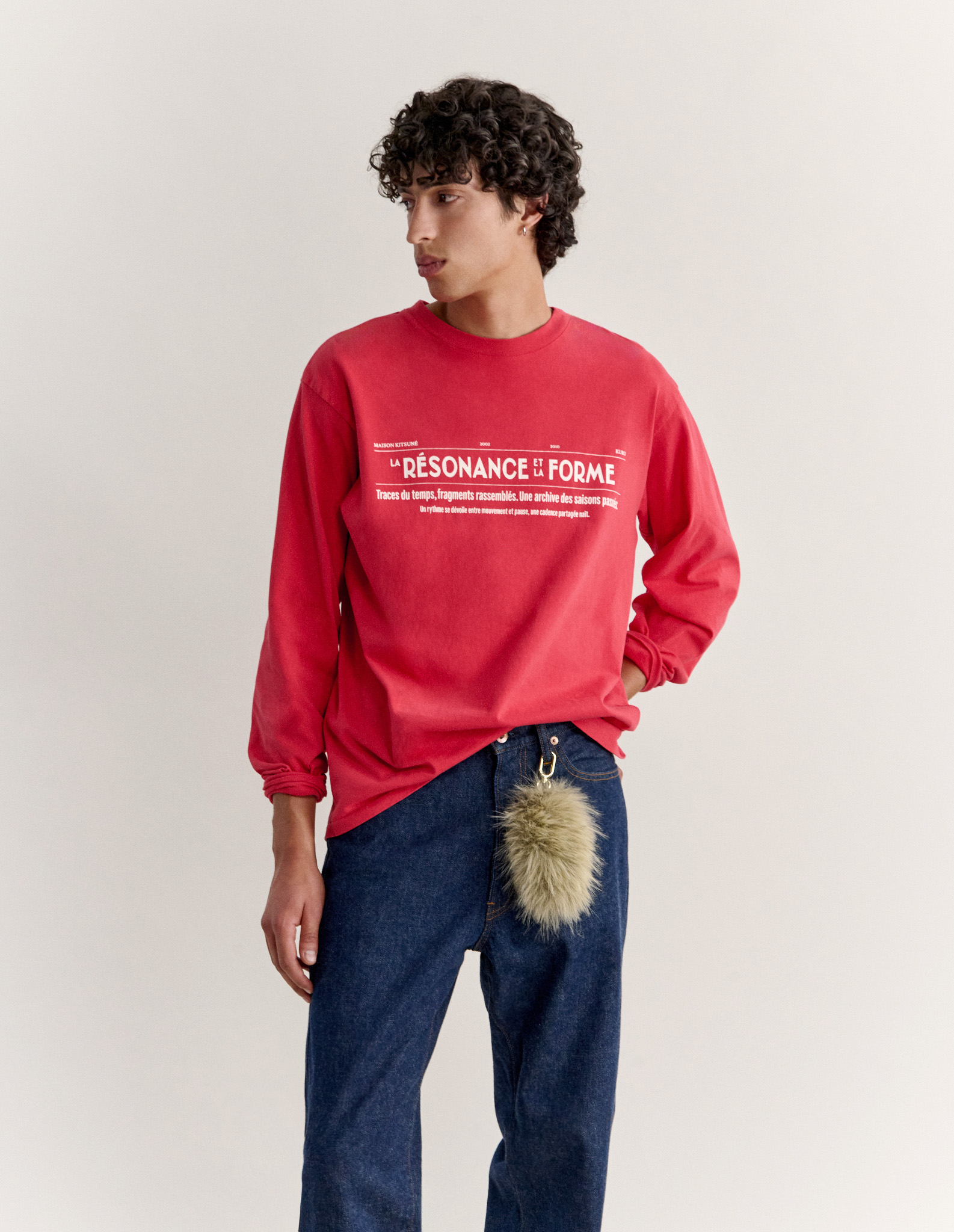 MK × KURO フェード レッド ロングスリーブ Tシャツ - 4