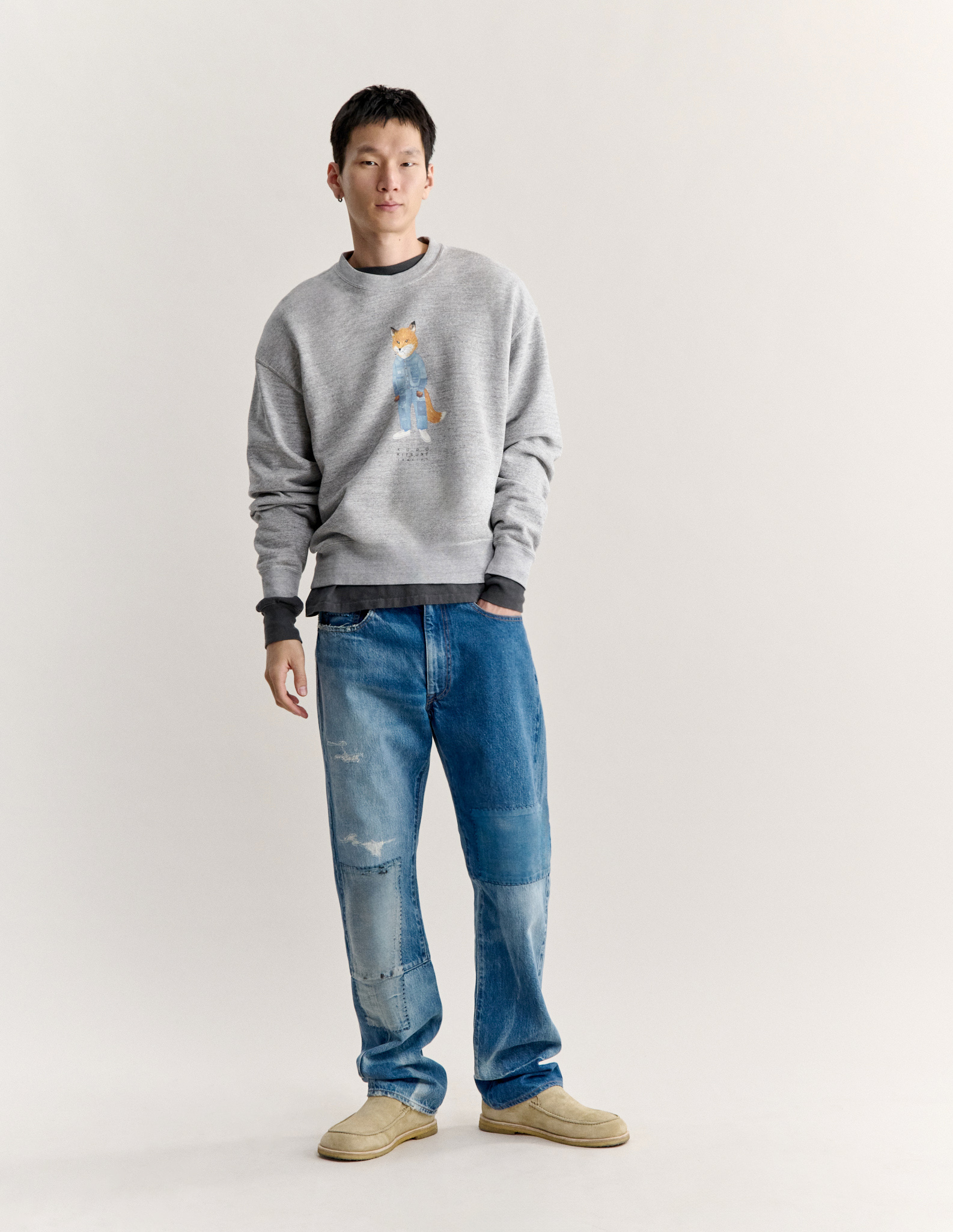 MAISON KITSUNE X KURO THE CRAFTED FOX SWEATSHIRT - 5