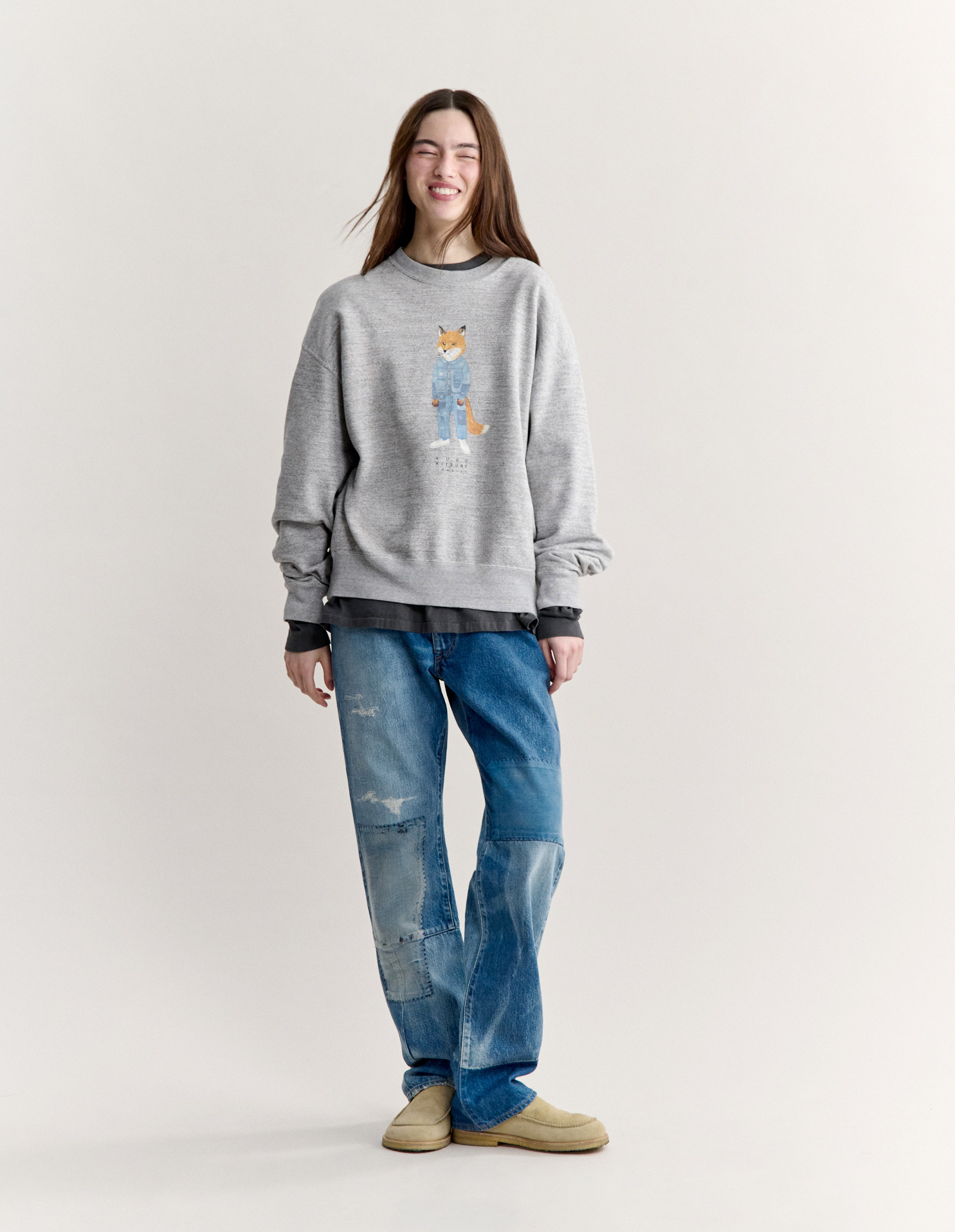 MAISON KITSUNE X KURO THE CRAFTED FOX SWEATSHIRT - 6