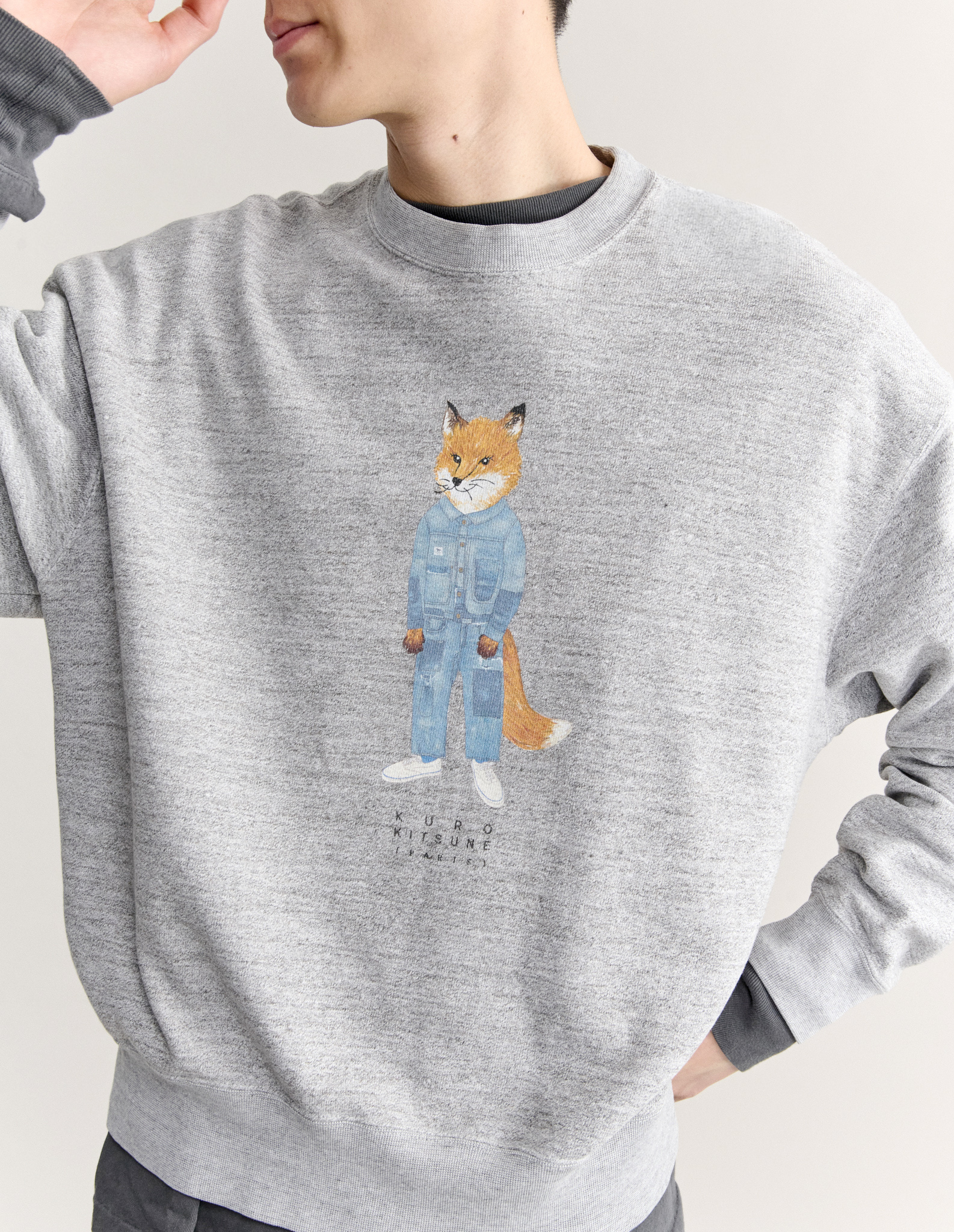 MAISON KITSUNE X KURO THE CRAFTED FOX SWEATSHIRT - 9