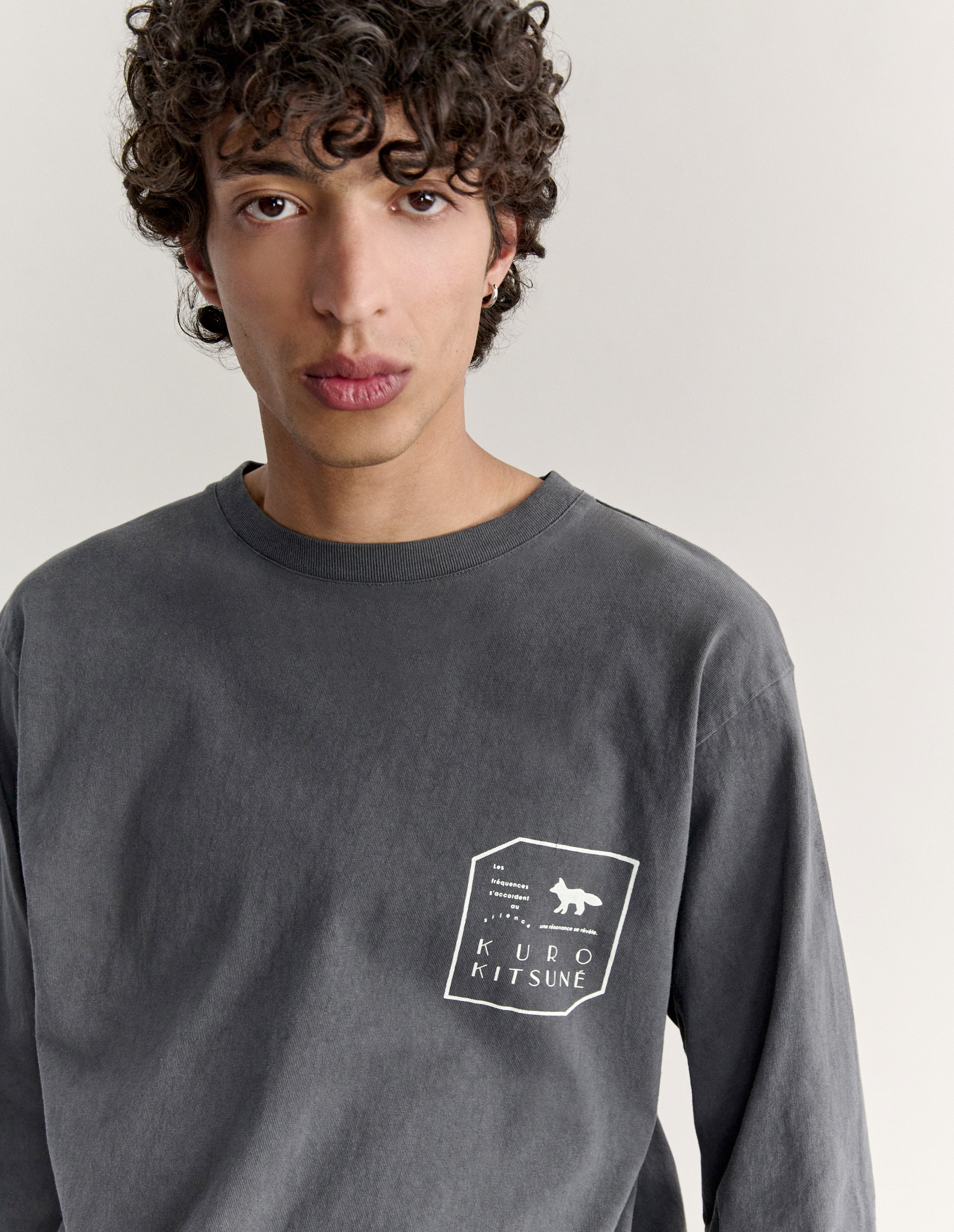 MK × KURO フェード ブラック ロングスリーブ Tシャツ - 4