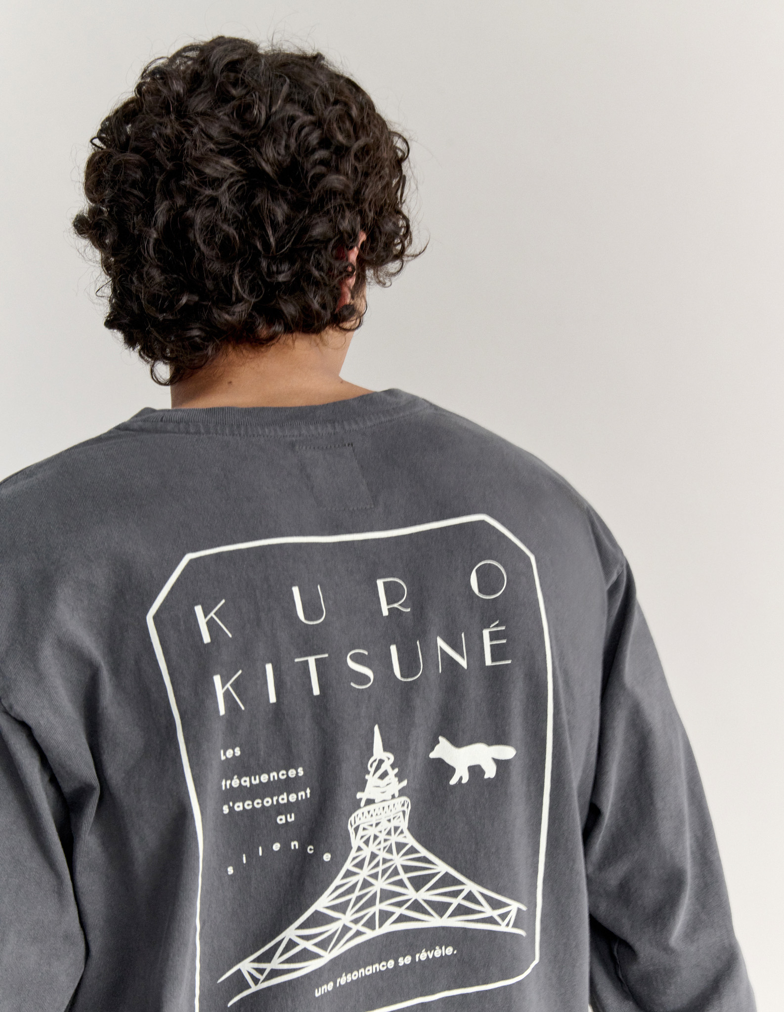 MK × KURO フェード ブラック ロングスリーブ Tシャツ - 5