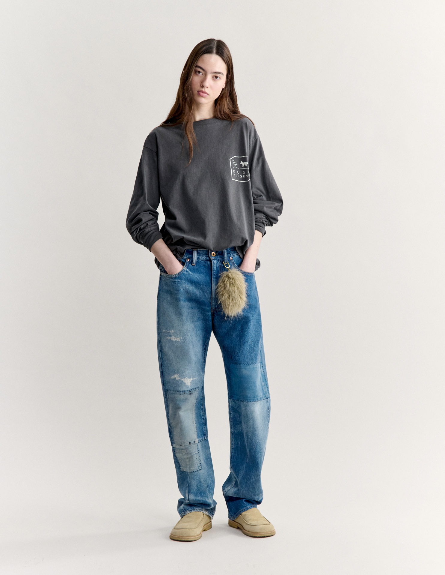 MK × KURO フェード ブラック ロングスリーブ Tシャツ - 6