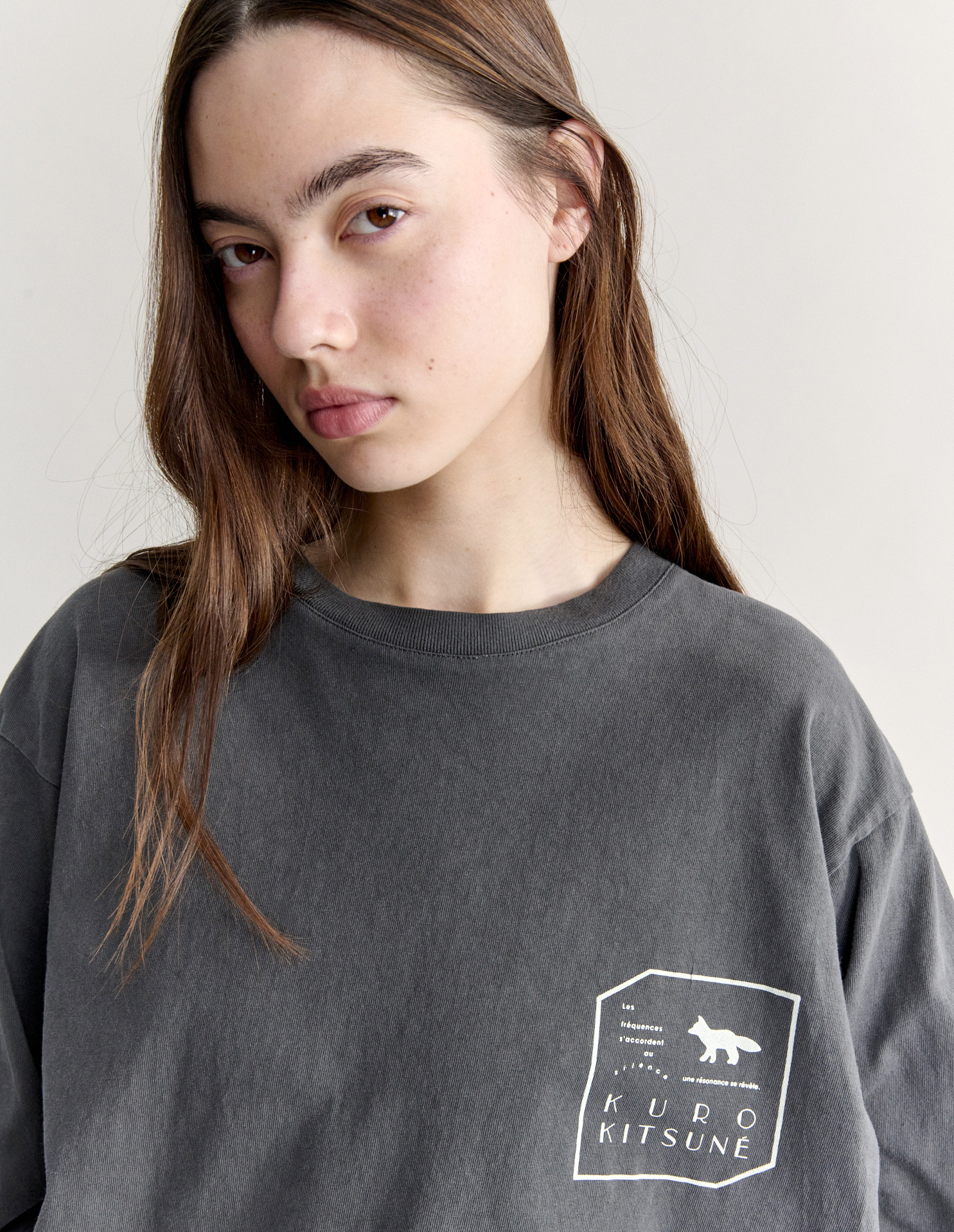 MK × KURO フェード ブラック ロングスリーブ Tシャツ - 8