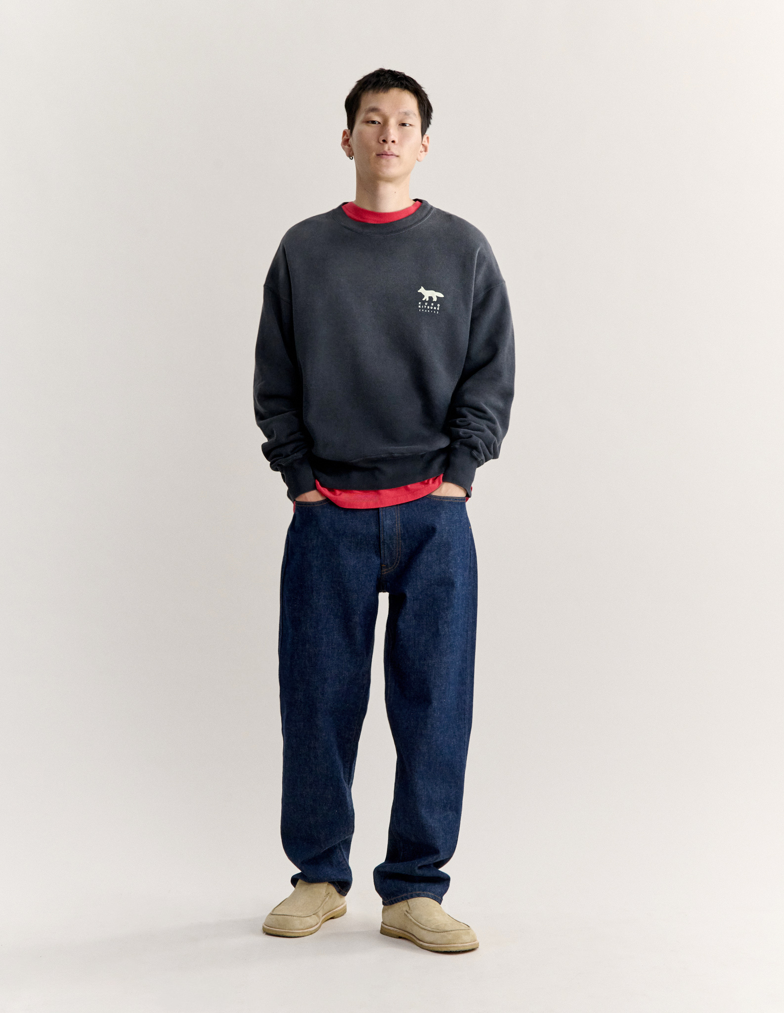 MAISON KITSUNE X KURO SUNFADE FOX SWEATSHIRT - 5