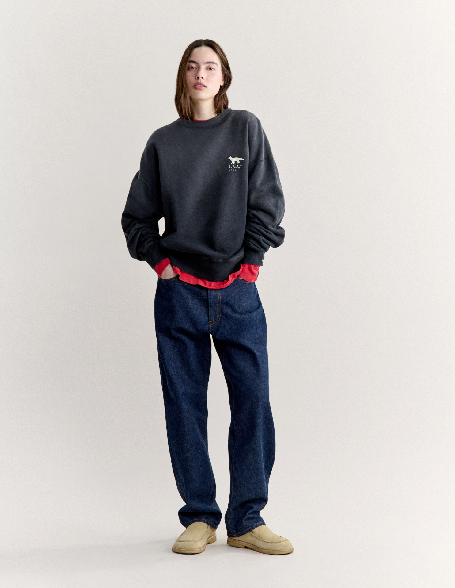 MAISON KITSUNE X KURO SUNFADE FOX SWEATSHIRT - 6