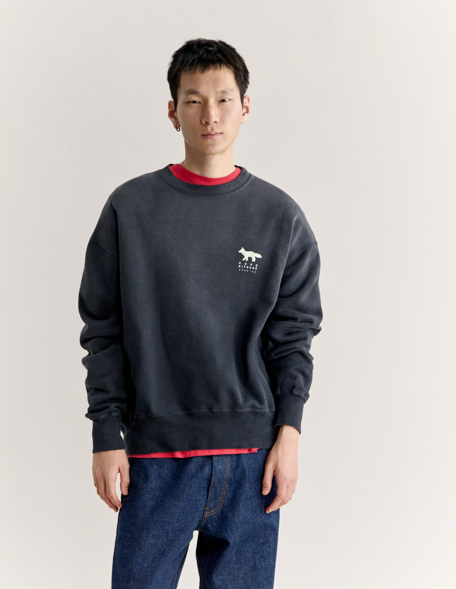 MAISON KITSUNE X KURO SUNFADE FOX SWEATSHIRT - 3