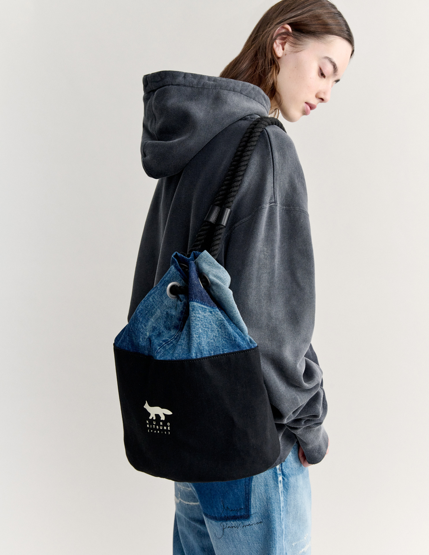 MAISON KITSUNE X KURO DENIM BAG - 6