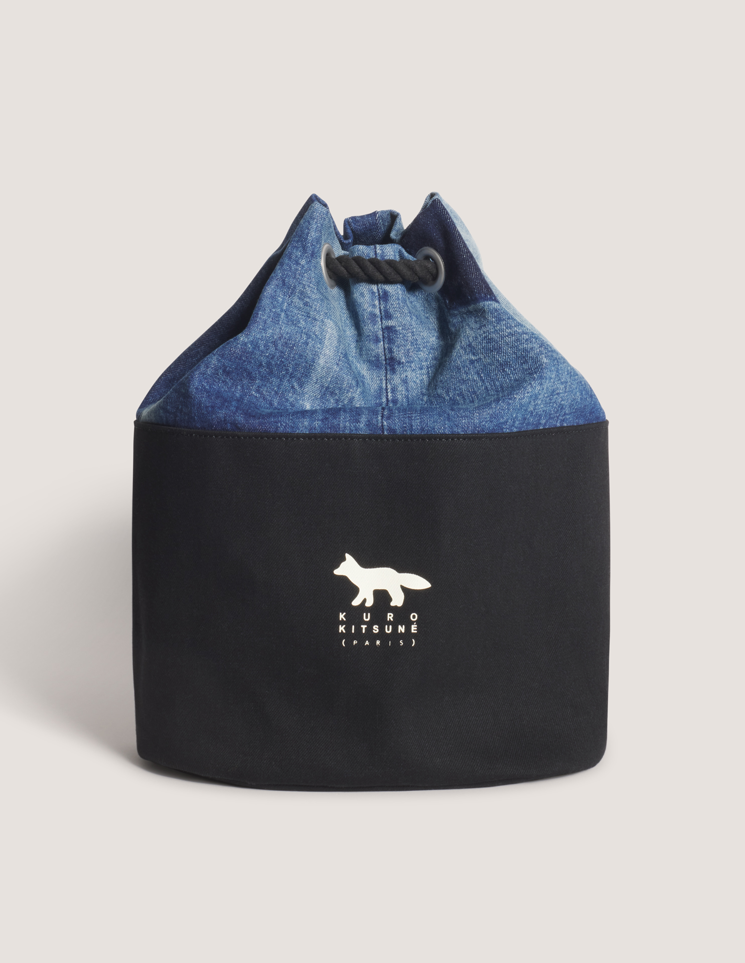 MAISON\u0020KITSUNE\u0020X\u0020KURO\u0020DENIM\u0020BAG
