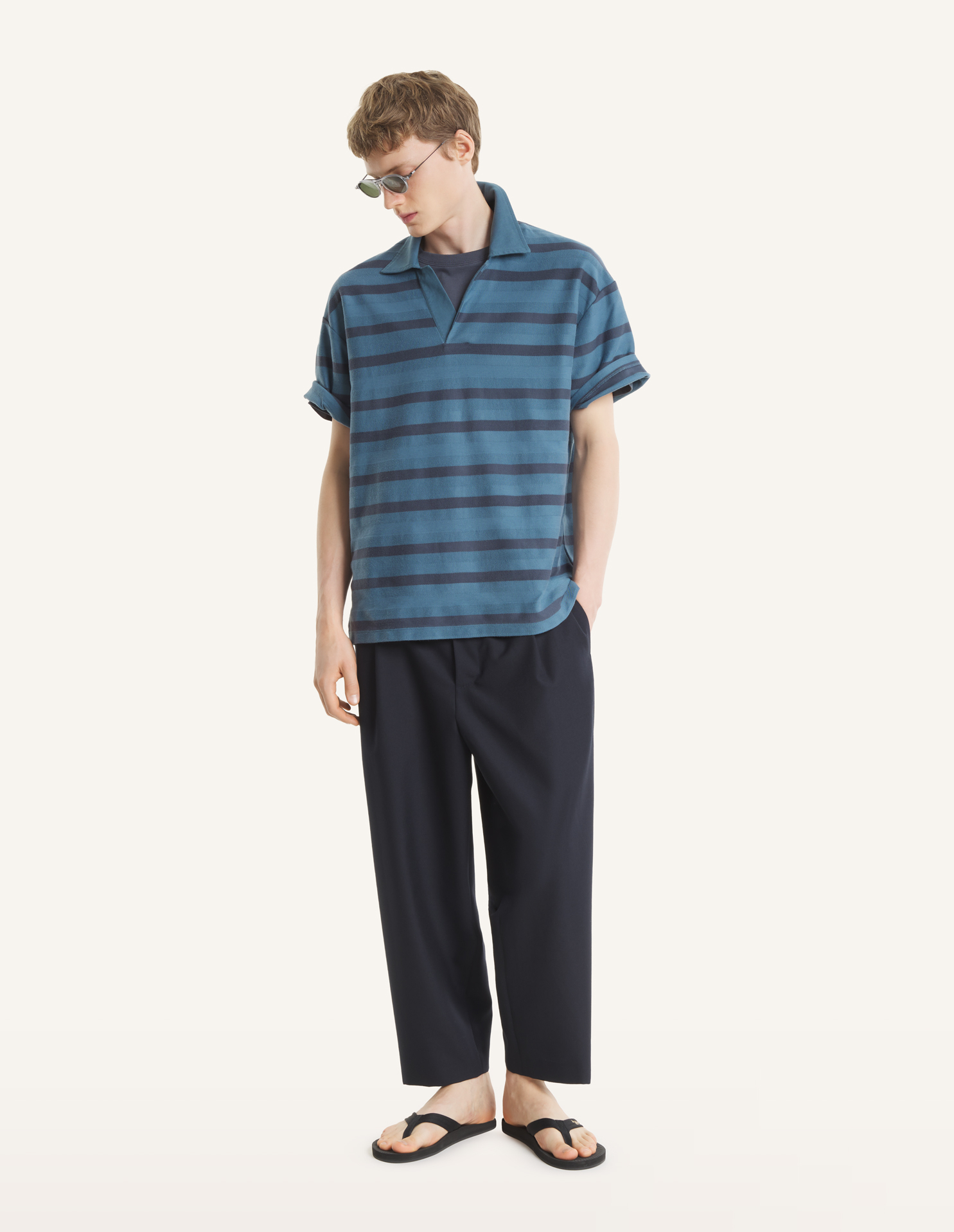 OVERSIZE\u0020STRIPED\u0020POLO