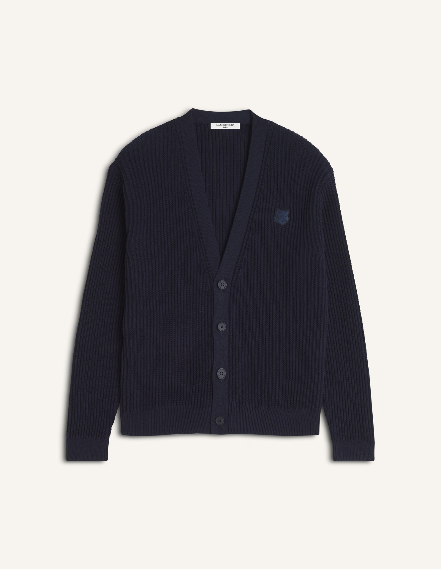 FOX\u0020HEAD\u0020COTTON\u0020RIBBED\u0020CARDIGAN