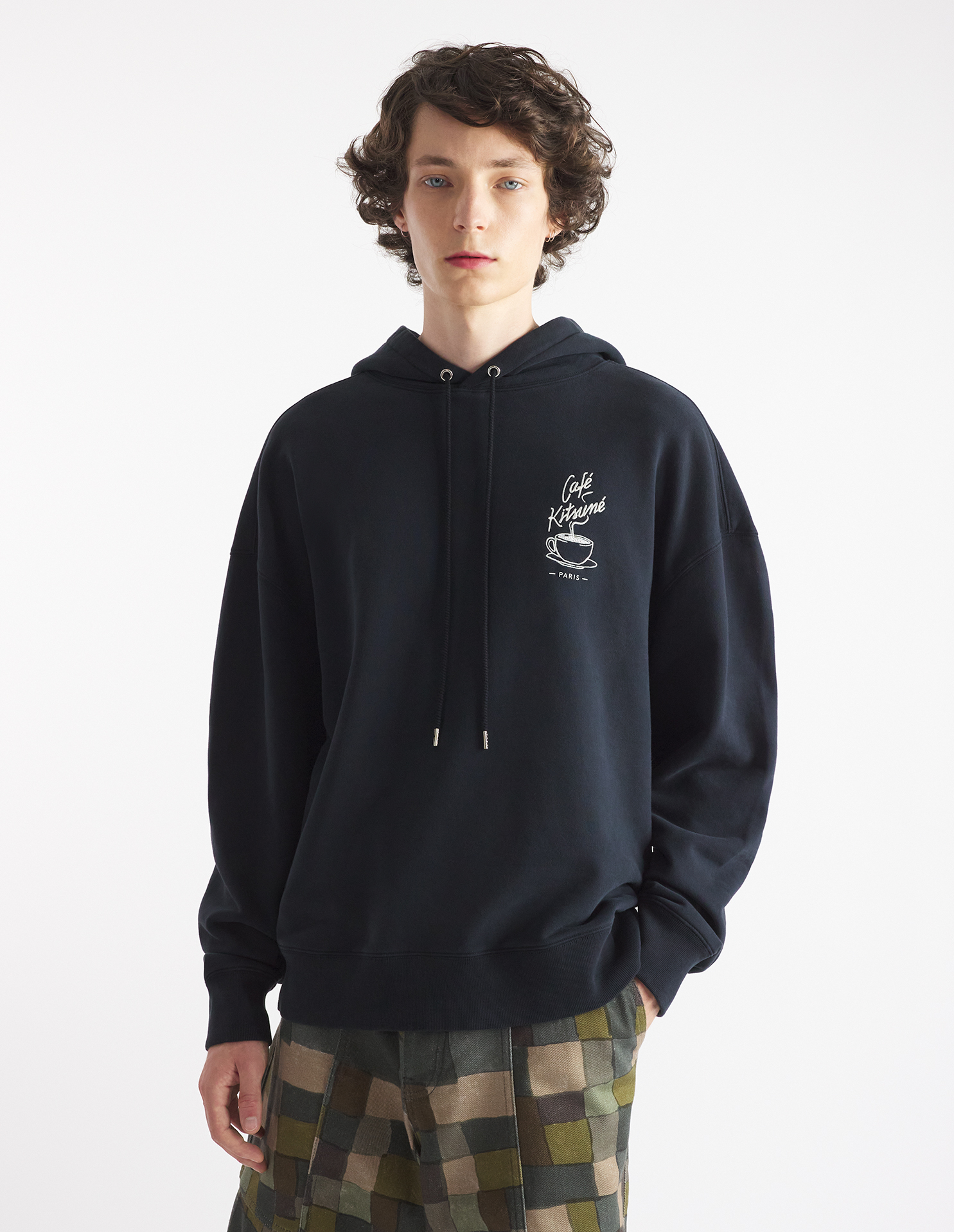 Cafe Kitsune Mens Hoodie Black XL Retail shops $190