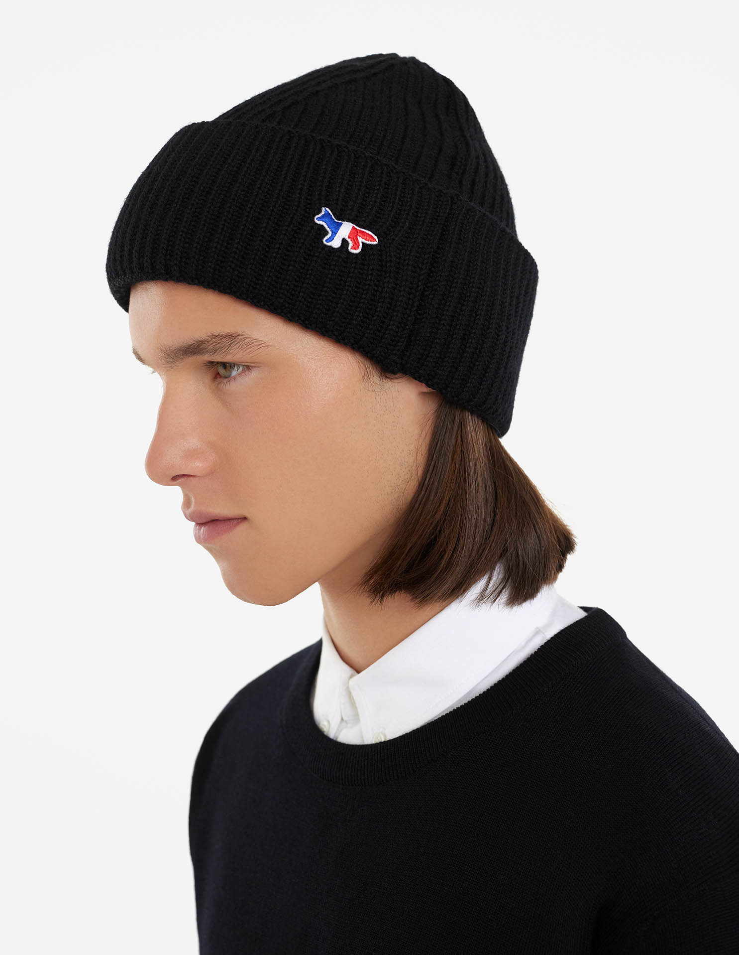 RIBBED HAT TRICOLOR FOX PATCH