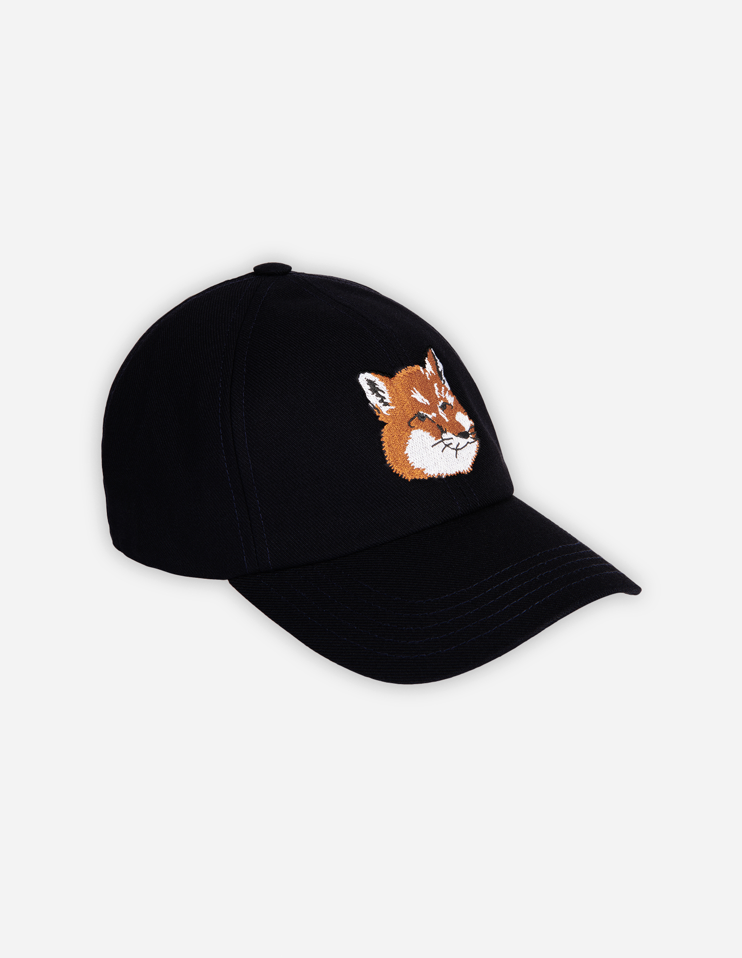 LARGE FOX HEAD EMBROIDERY 6P CAP | Maison Kitsuné