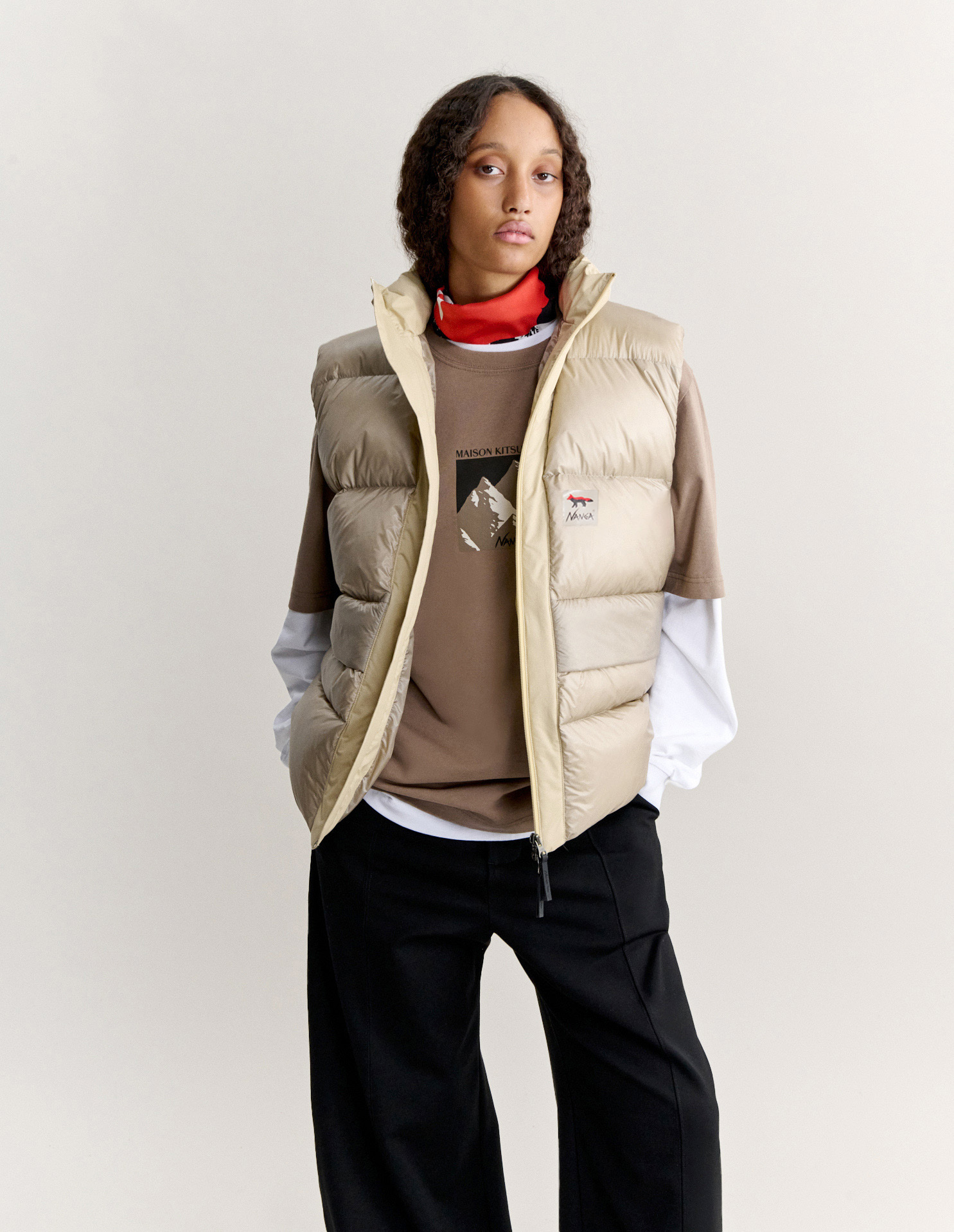 MAISON KITSUNE X NANGA DOWN VEST - 5