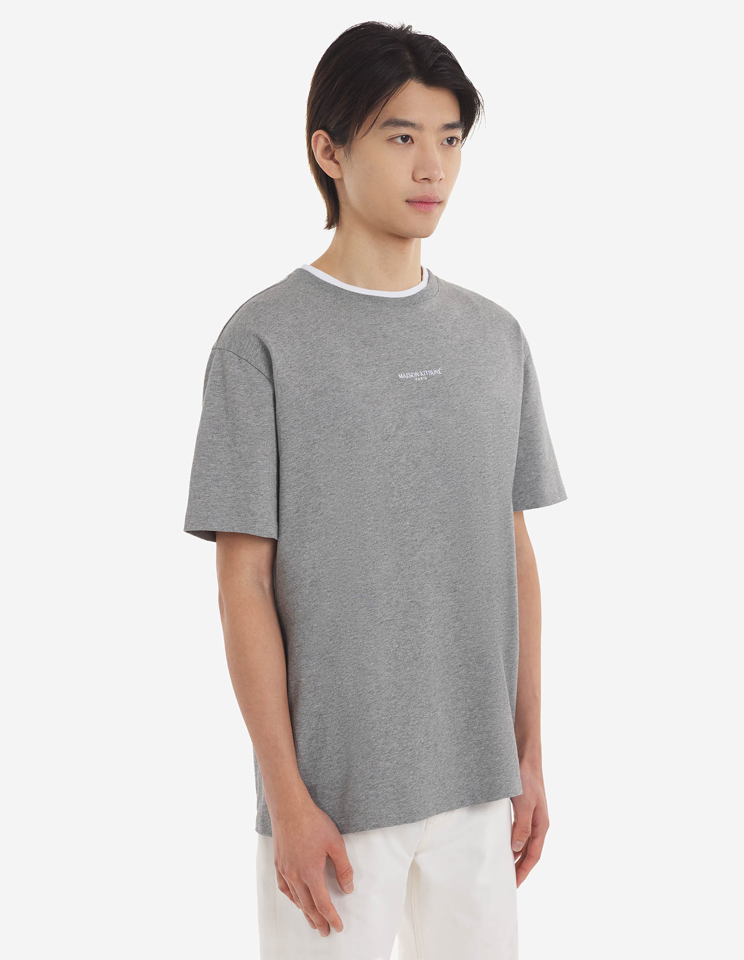 MAISON KITSUNE EMBROIDERED  RELAXED TEE-SHIRT