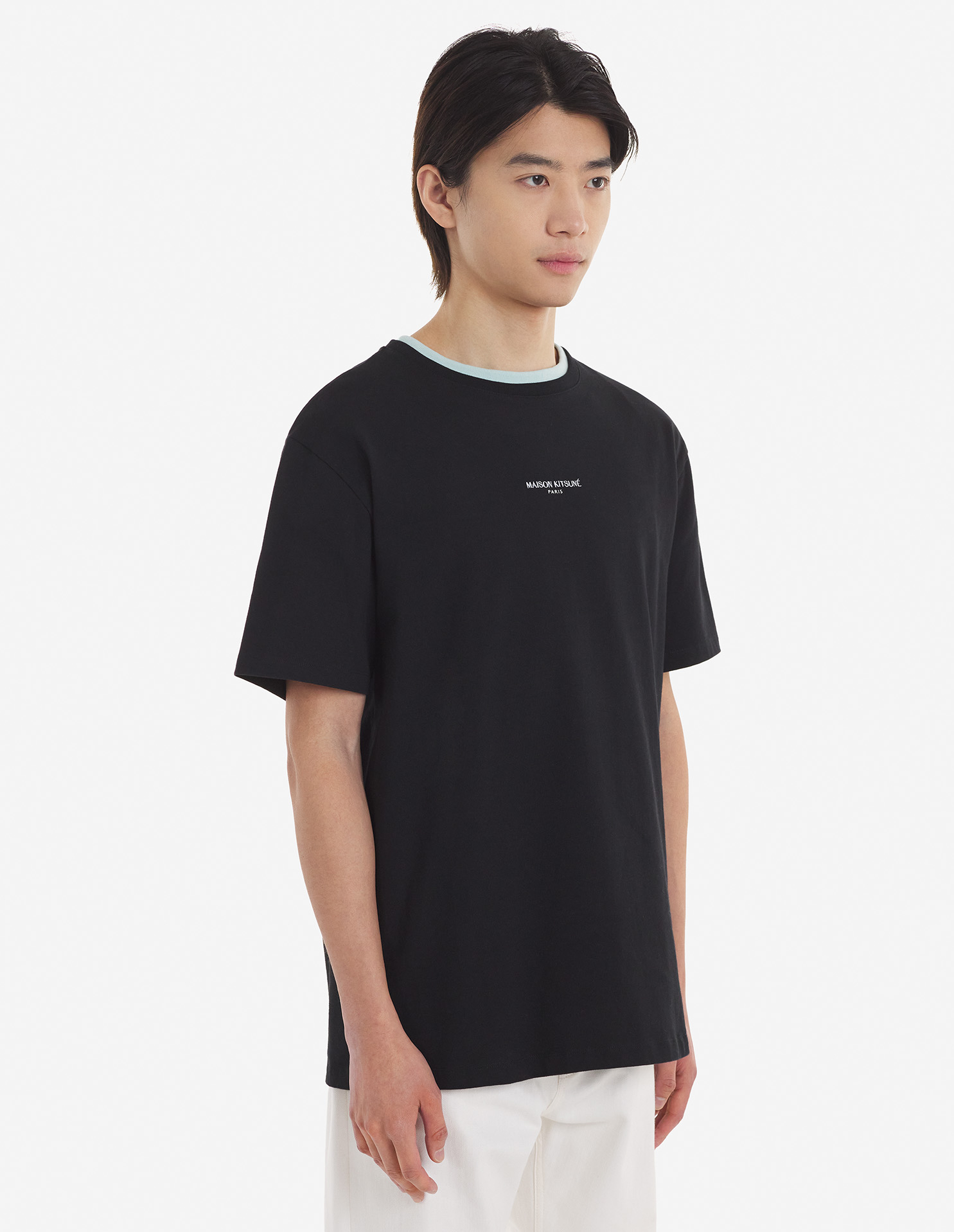 MAISON KITSUNE EMBROIDERED  RELAXED TEE-SHIRT