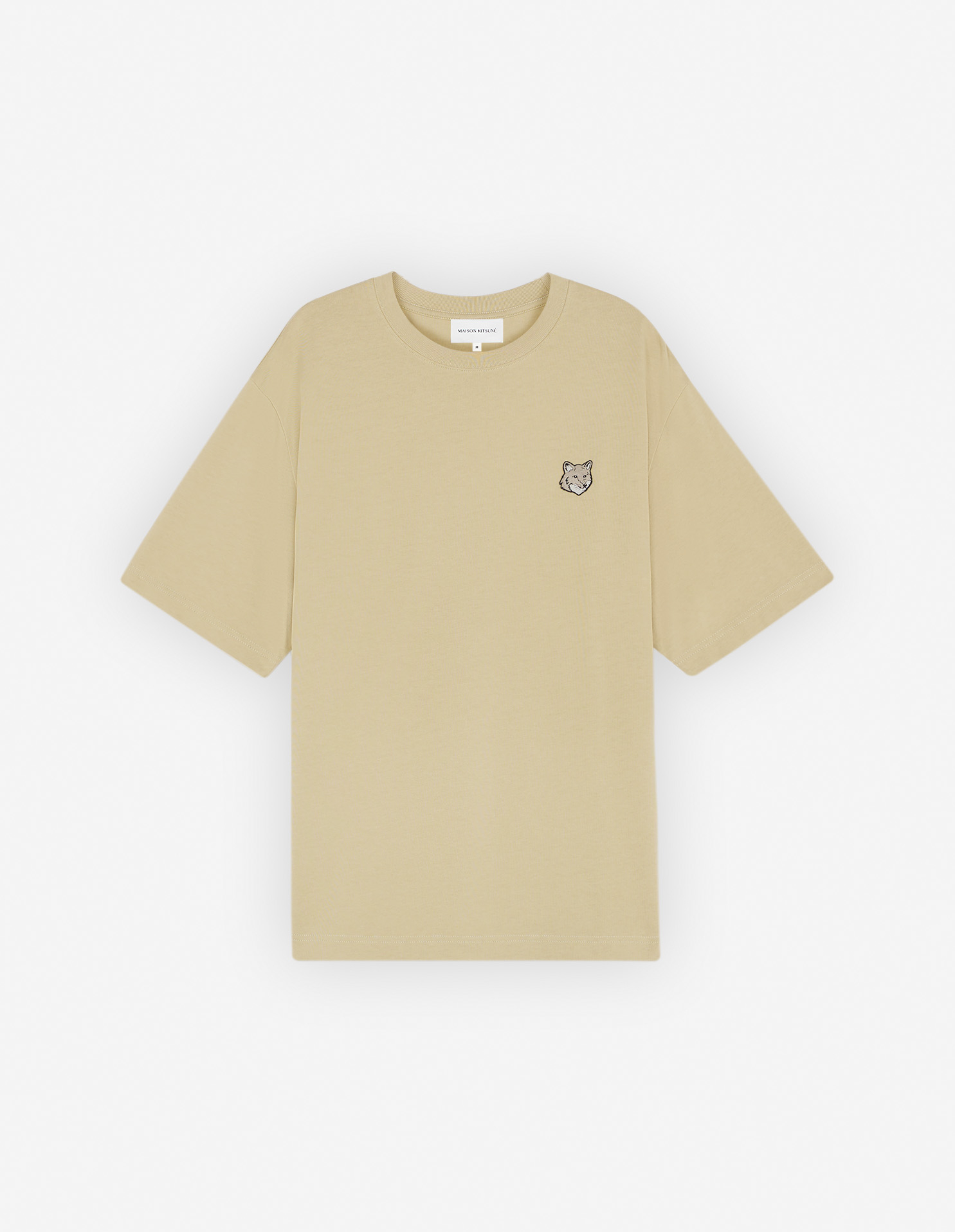 ユニゾントップス出品一覧新品 Maison Kitsune フォックスヘッド パッチ Tシャツ M