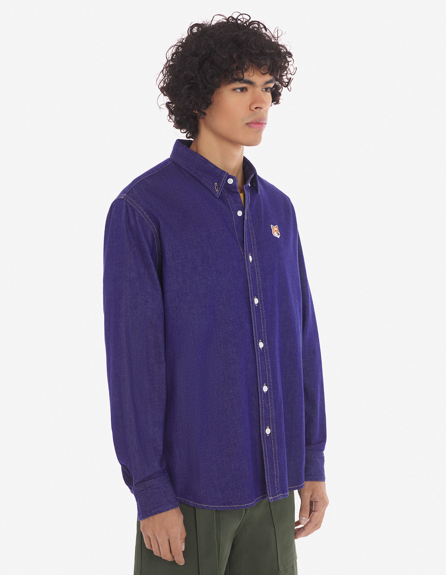 BD CASUAL SHIRT WITH INSTITUTIONAL FOX HEAD PATCH-