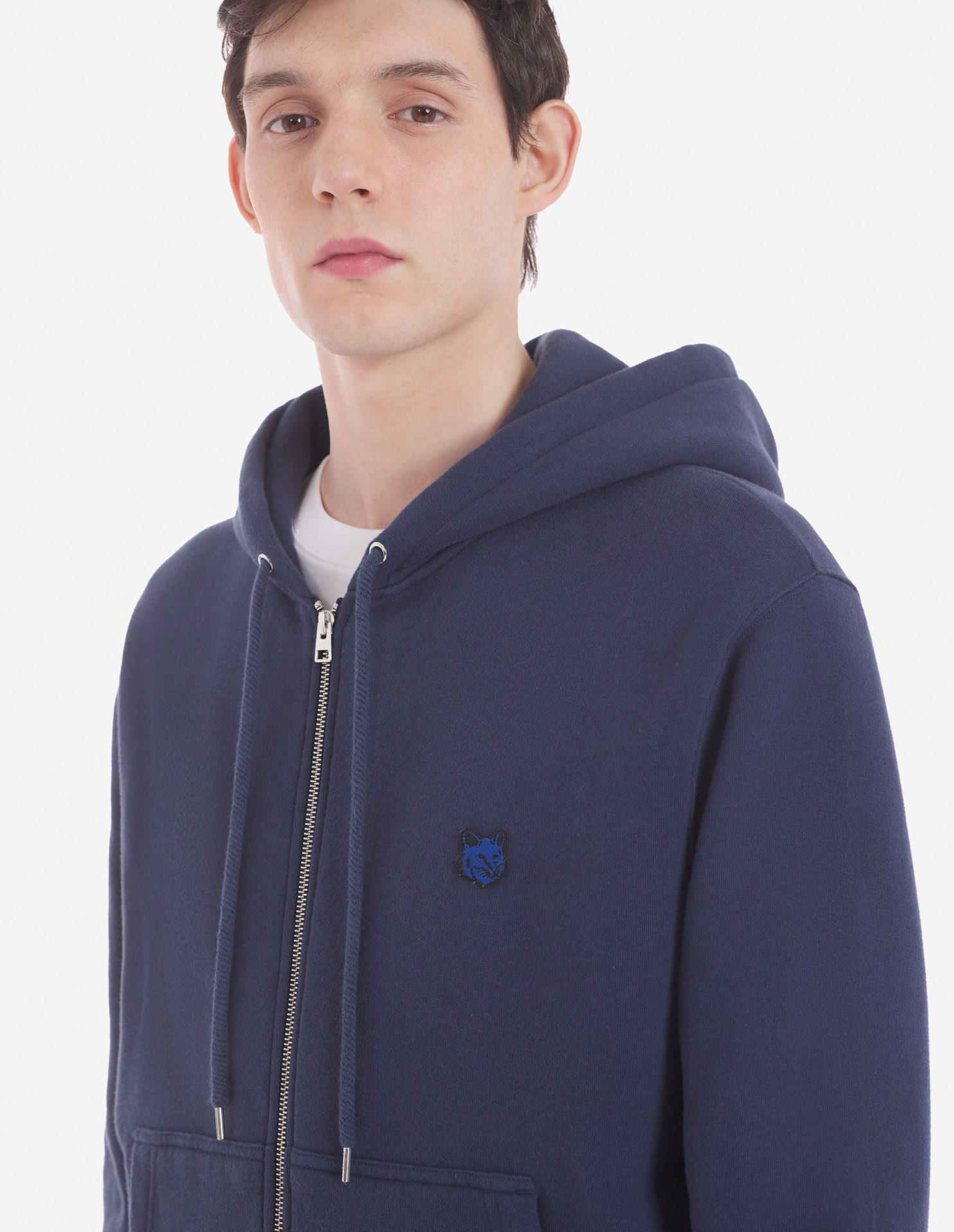 Maison kitsune zip hot sale hoodie