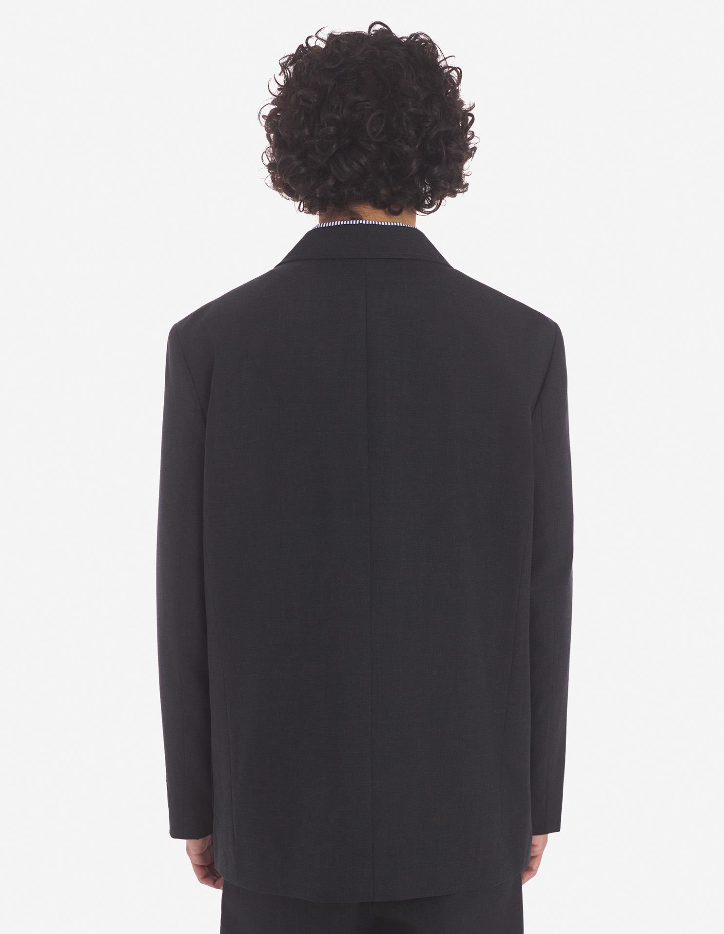 CASUAL SINGLE-BREASTED JACKET IN LIGHT TECHNICAL WOOL | Maison Kitsuné