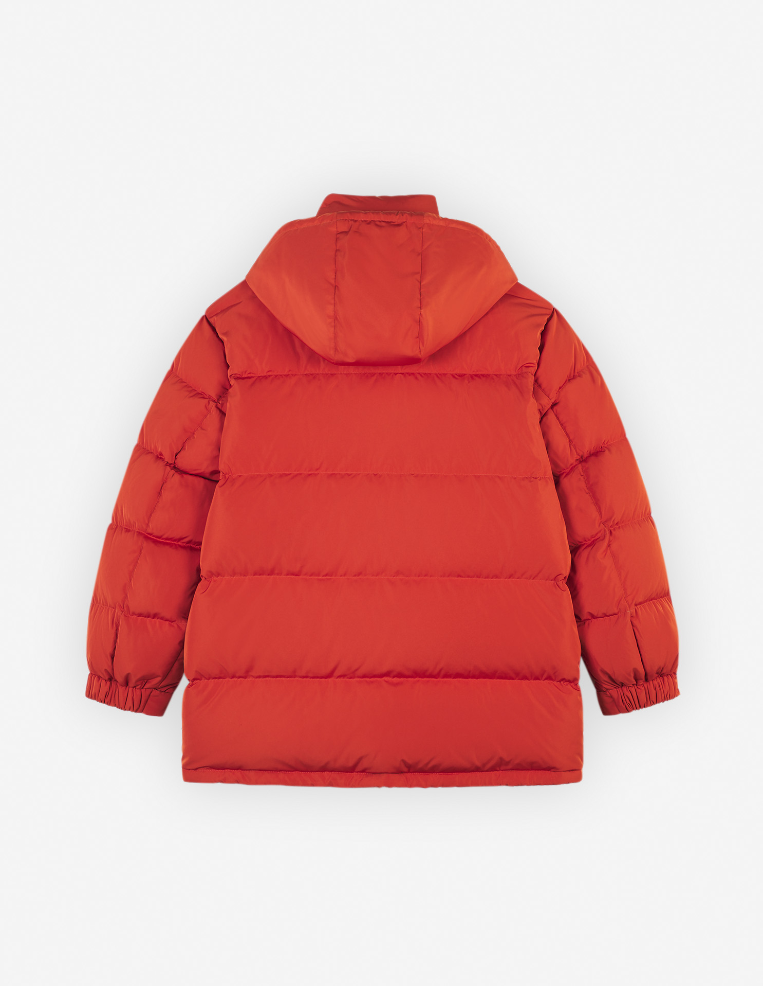 Maison Kitsuné Hooded Puffer in Nylon with Bold Fox Head Patch Pecan Brown Pecan Brown / M
