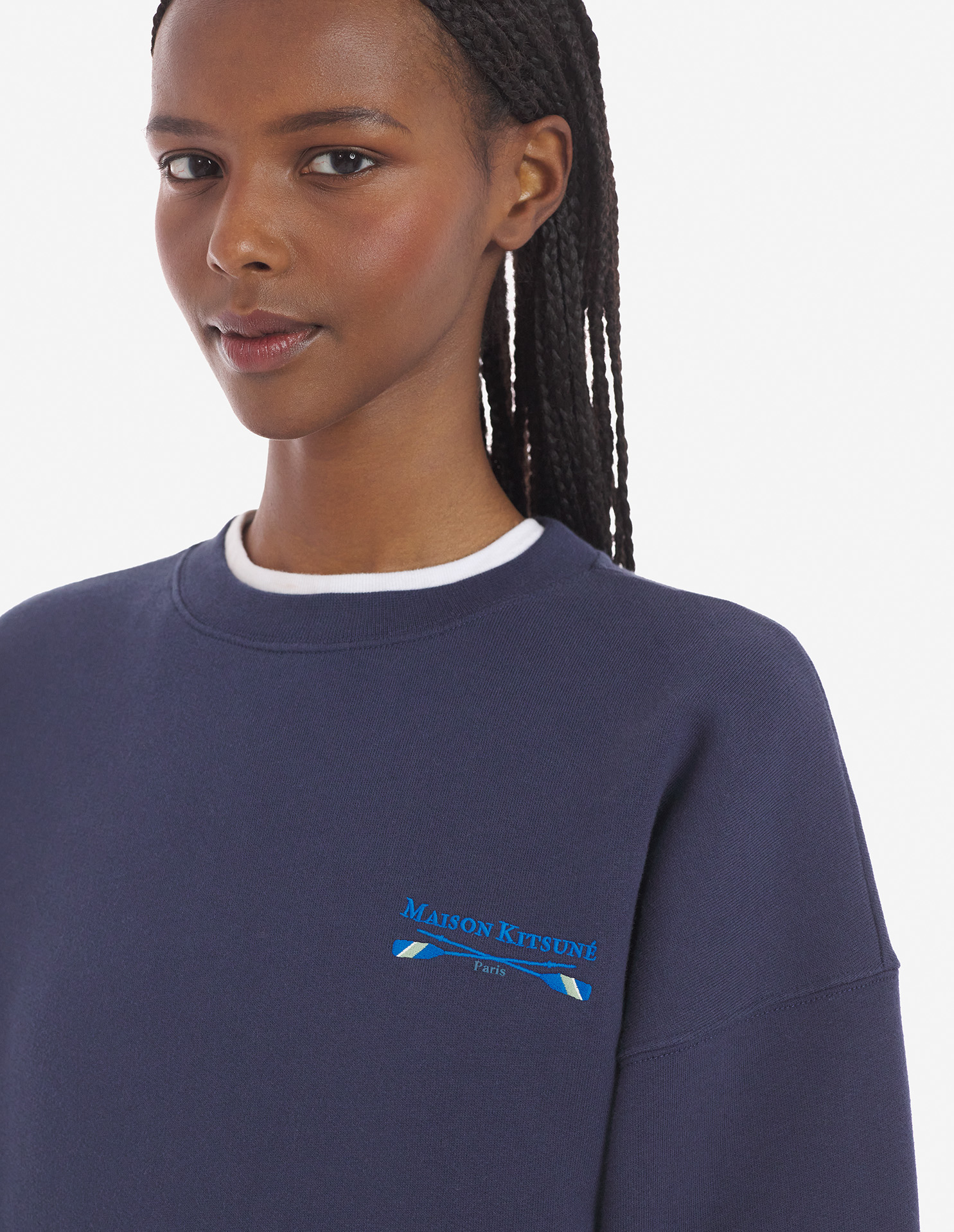 Maison kitsune 2025 blue sweatshirt