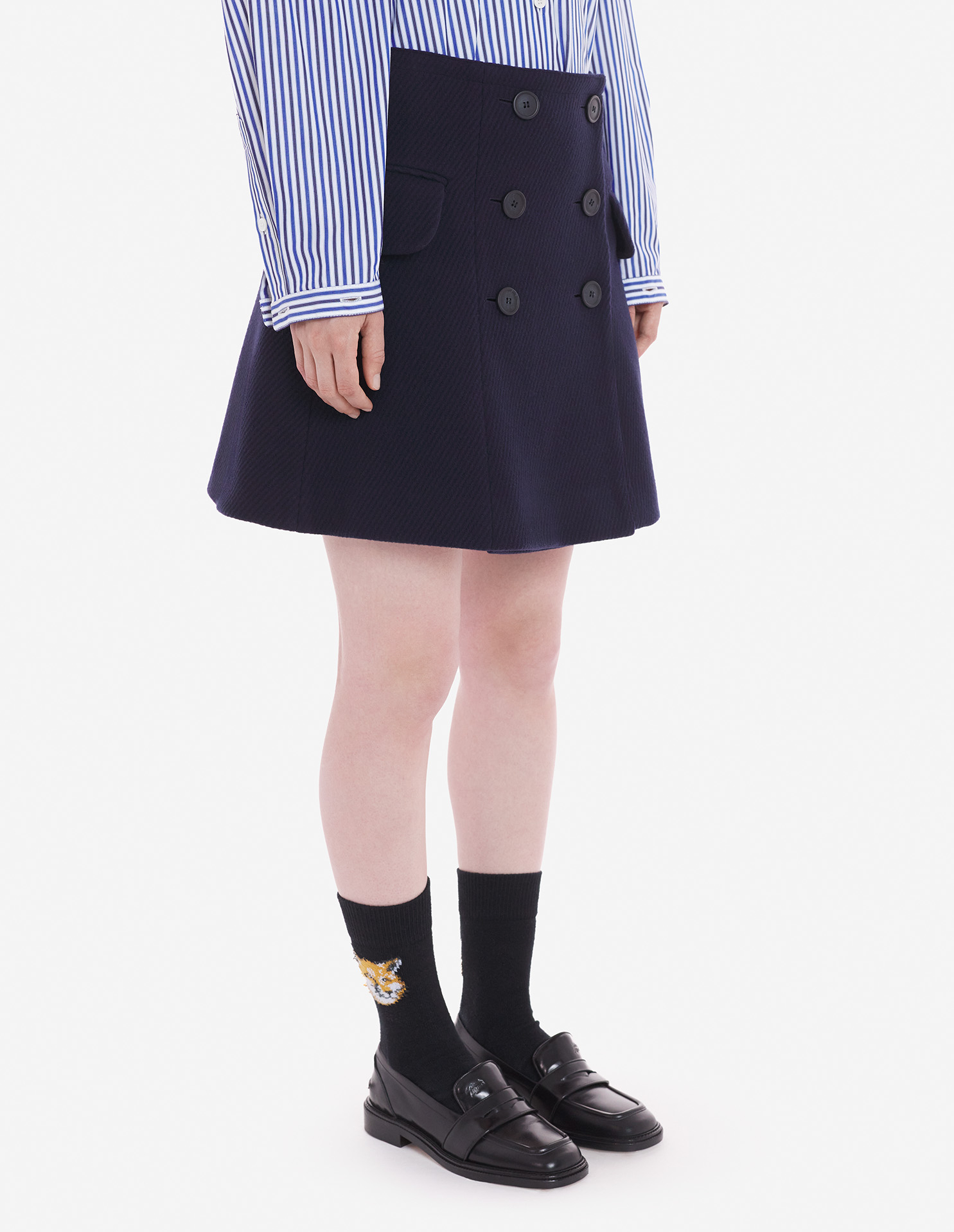 新品未使用Maison kitsune スカート - ひざ丈スカート 新品未使用Maison kitsune スカート - ひざ丈スカート