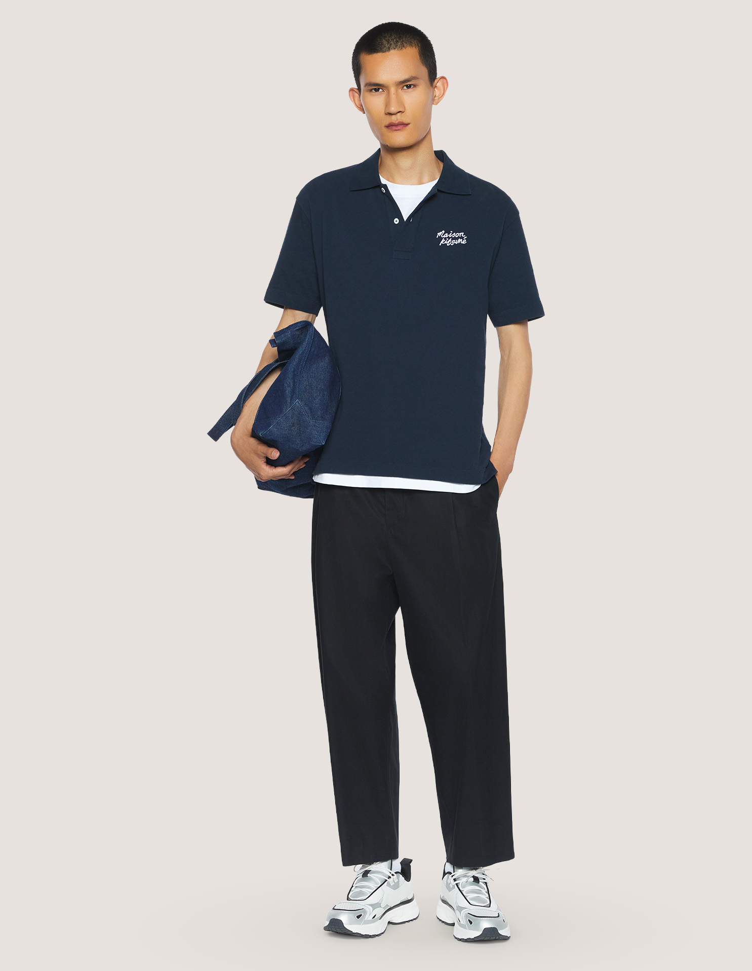 MAISON KITSUNE HANDWRITING COMFORT POLO - 3