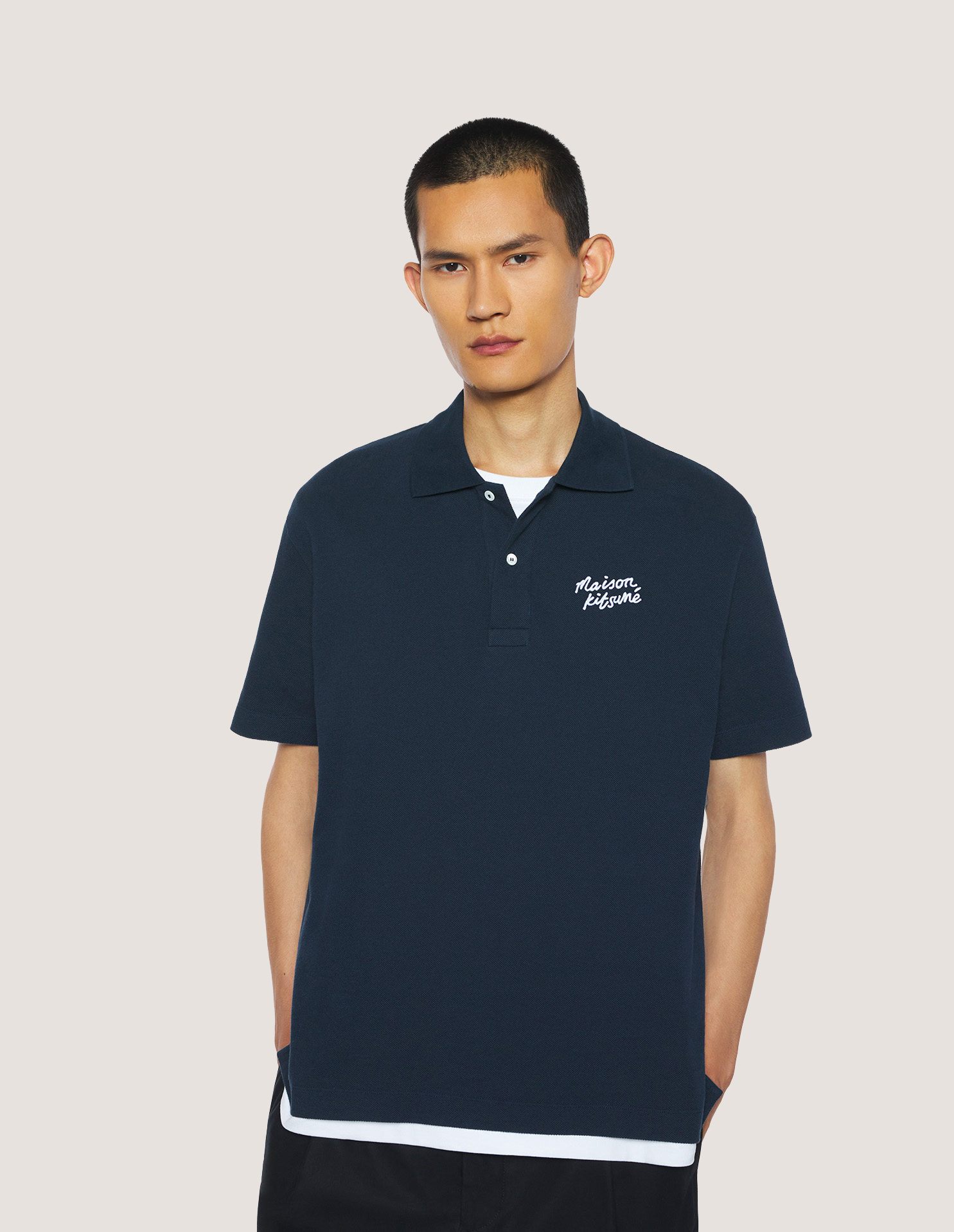 MAISON KITSUNE HANDWRITING COMFORT POLO - 4