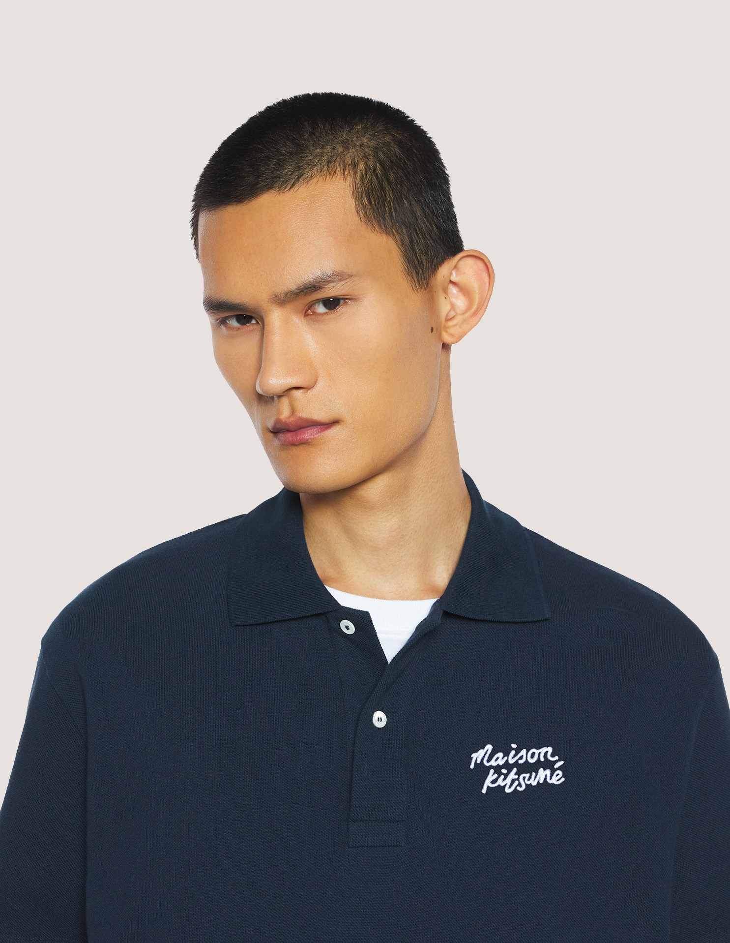 MAISON KITSUNE HANDWRITING COMFORT POLO - 5