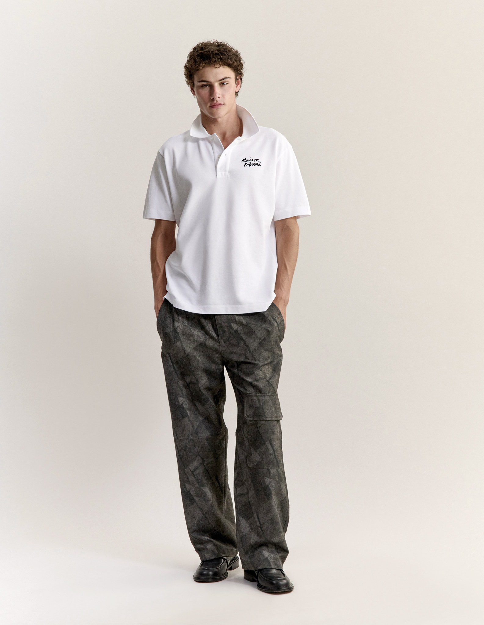 MAISON KITSUNE HANDWRITING COMFORT POLO - 3