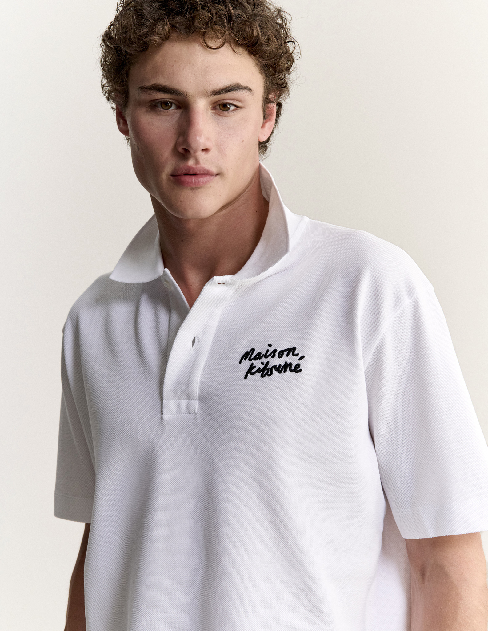 MAISON KITSUNE HANDWRITING COMFORT POLO - 5